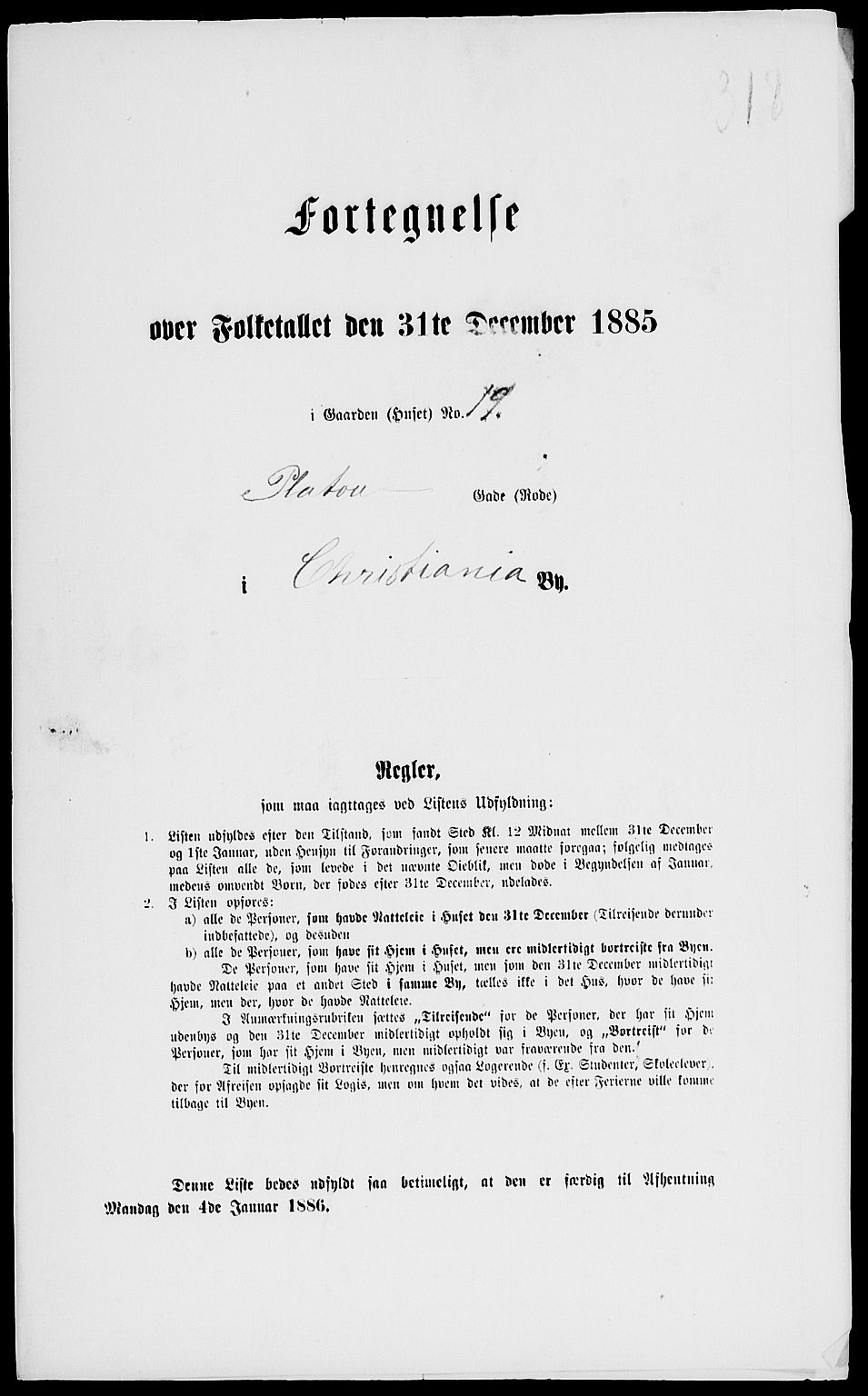 RA, 1885 census for 0301 Kristiania, 1885, p. 8598