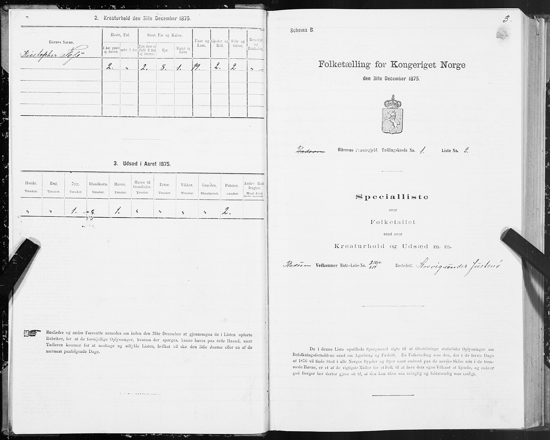 SAT, 1875 census for 1617P Hitra, 1875, p. 1003