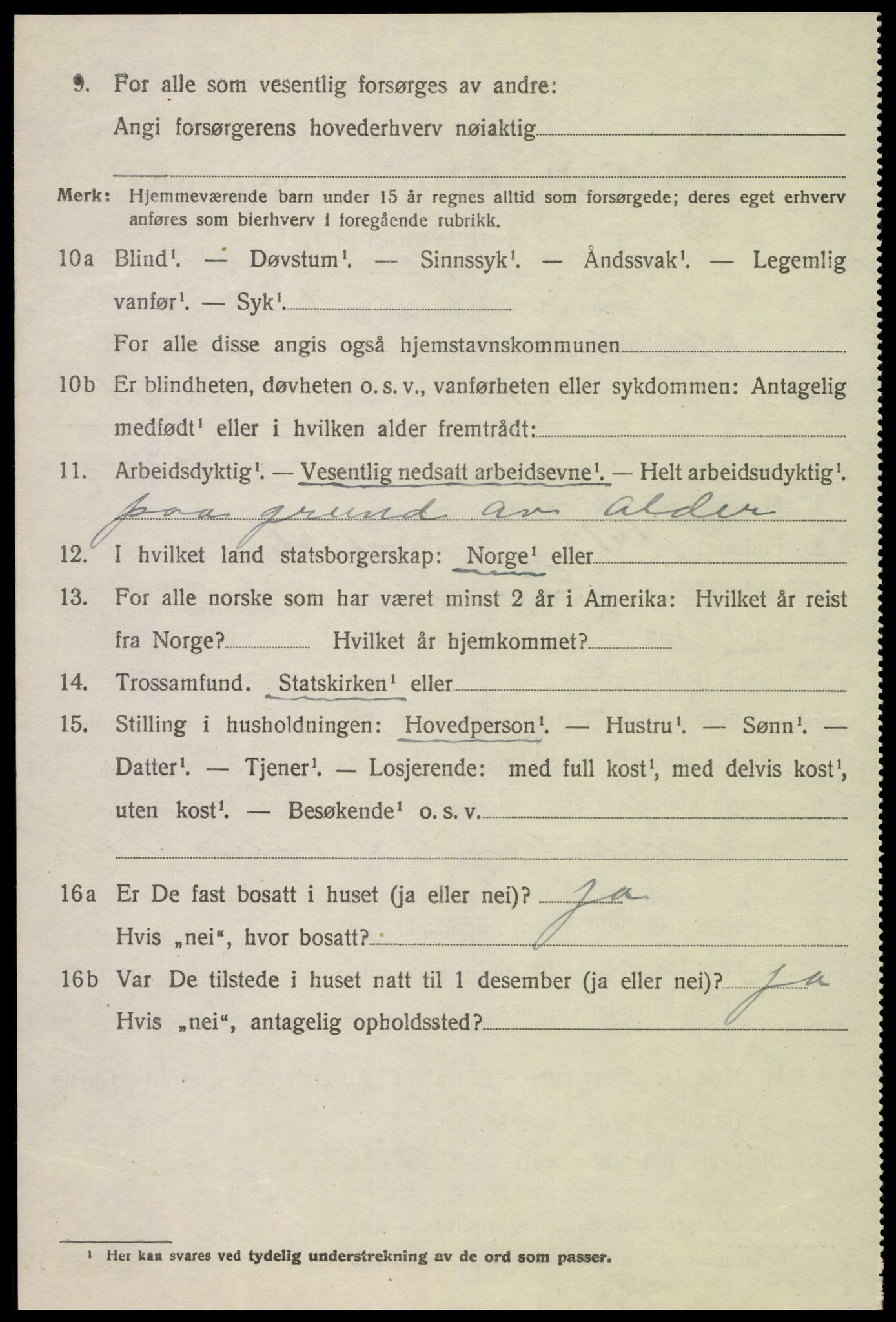 SAK, 1920 census for Lista, 1920, p. 7812