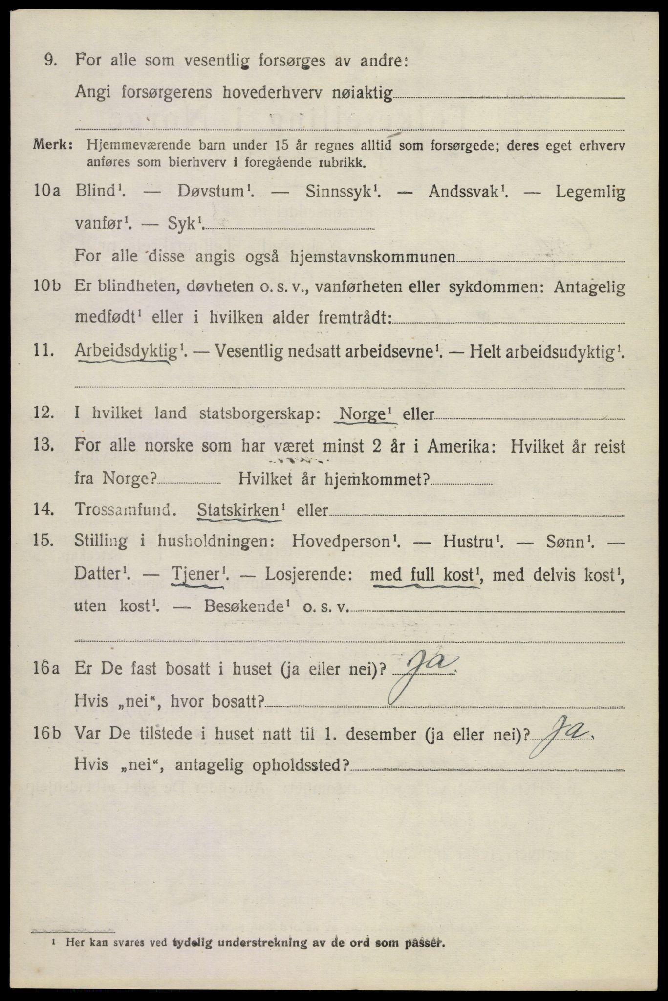 SAKO, 1920 census for Uvdal, 1920, p. 2316