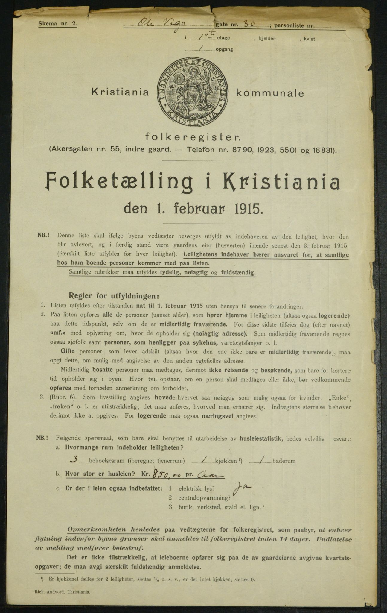 OBA, Municipal Census 1915 for Kristiania, 1915, p. 75195