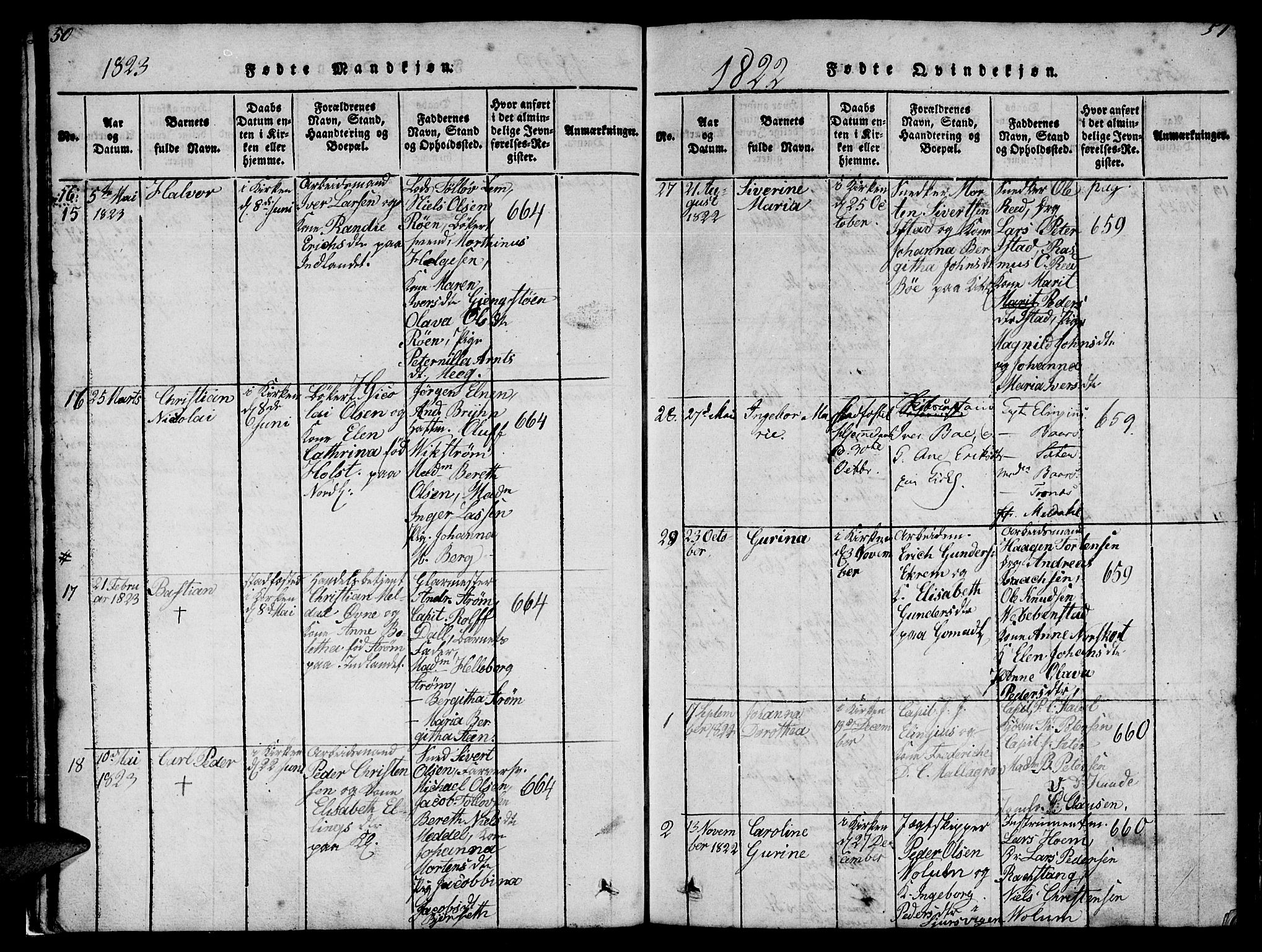 Ministerialprotokoller, klokkerbøker og fødselsregistre - Møre og Romsdal, SAT/A-1454/572/L0856: Parish register (copy) no. 572C01, 1819-1832, p. 50-51