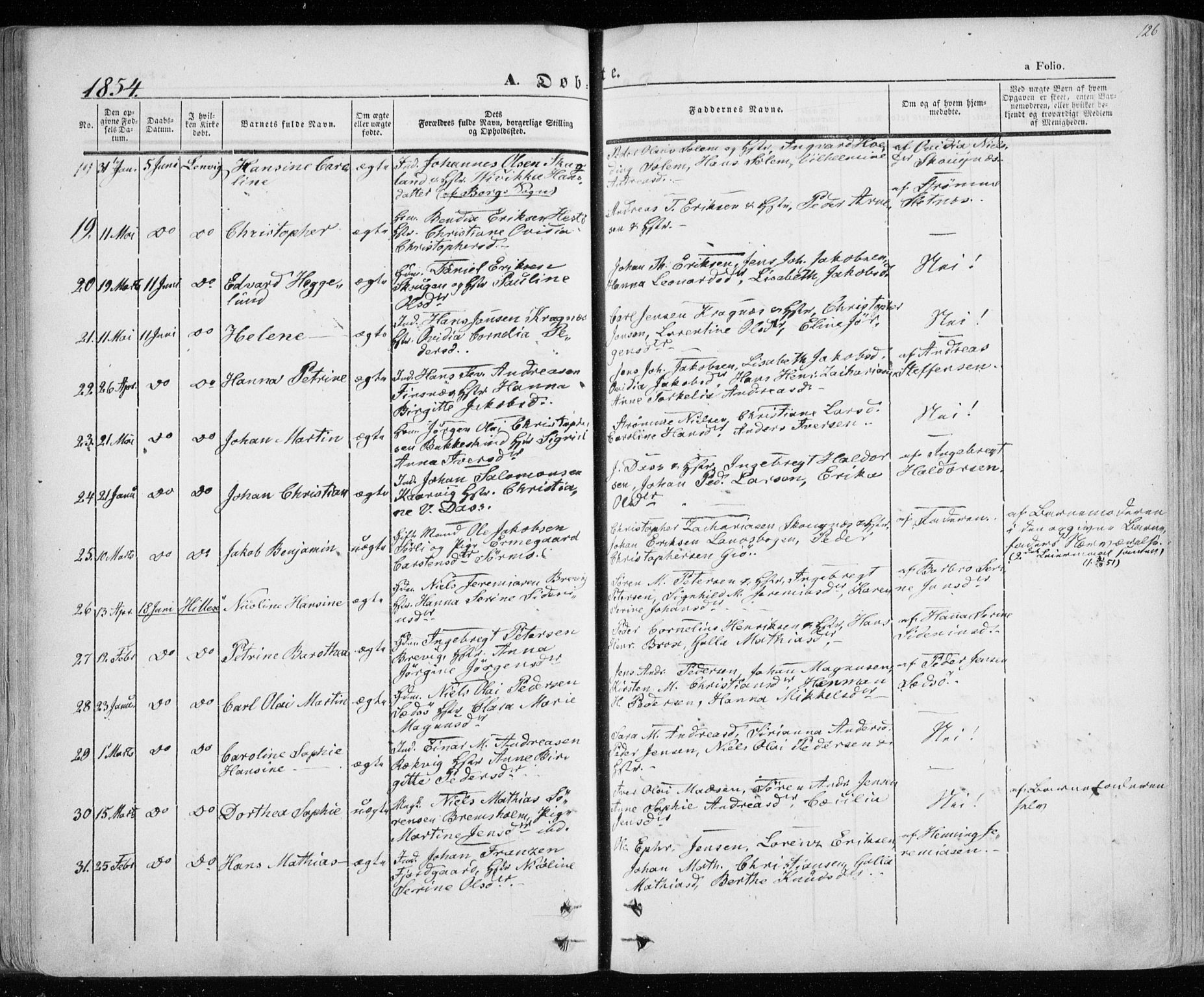 Lenvik sokneprestembete, SATØ/S-1310/H/Ha/Haa/L0006kirke: Parish register (official) no. 6, 1845-1854, p. 126