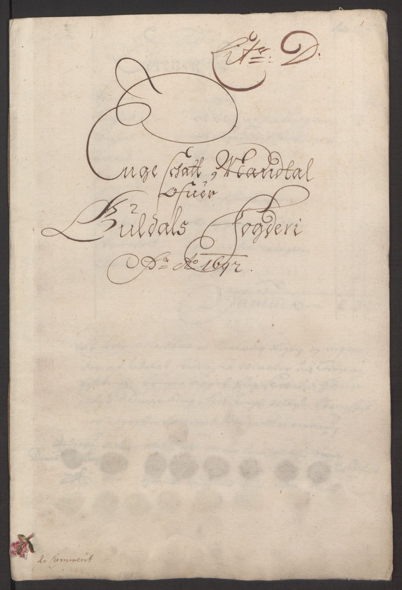 Rentekammeret inntil 1814, Reviderte regnskaper, Fogderegnskap, RA/EA-4092/R59/L3942: Fogderegnskap Gauldal, 1692, p. 84