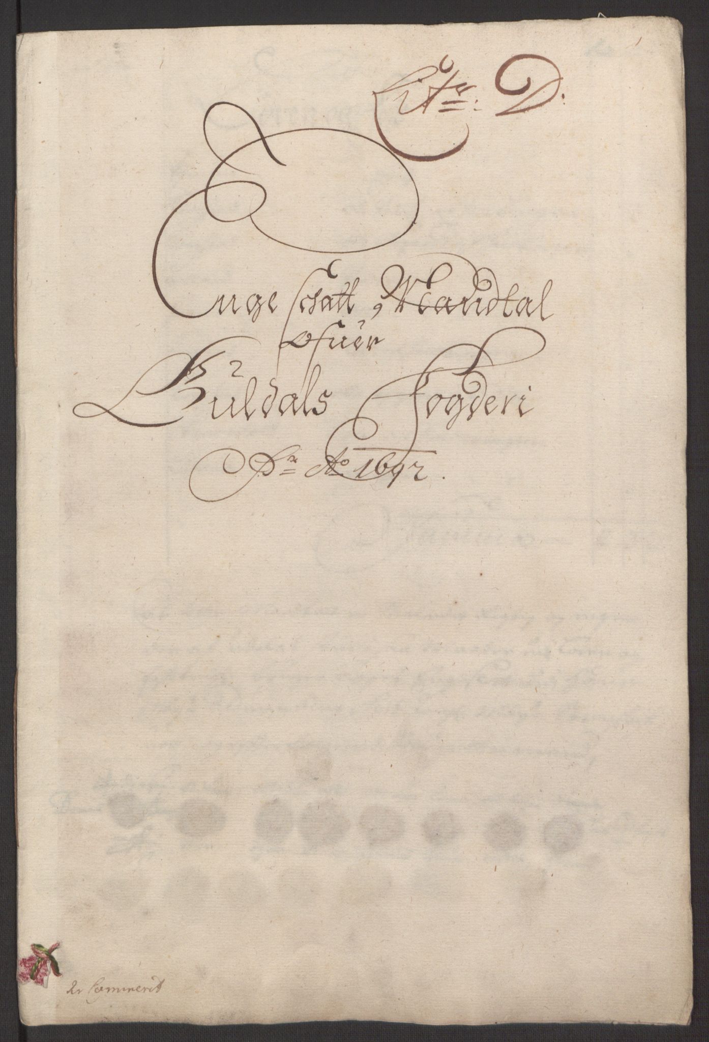 Rentekammeret inntil 1814, Reviderte regnskaper, Fogderegnskap, AV/RA-EA-4092/R59/L3942: Fogderegnskap Gauldal, 1692, p. 84