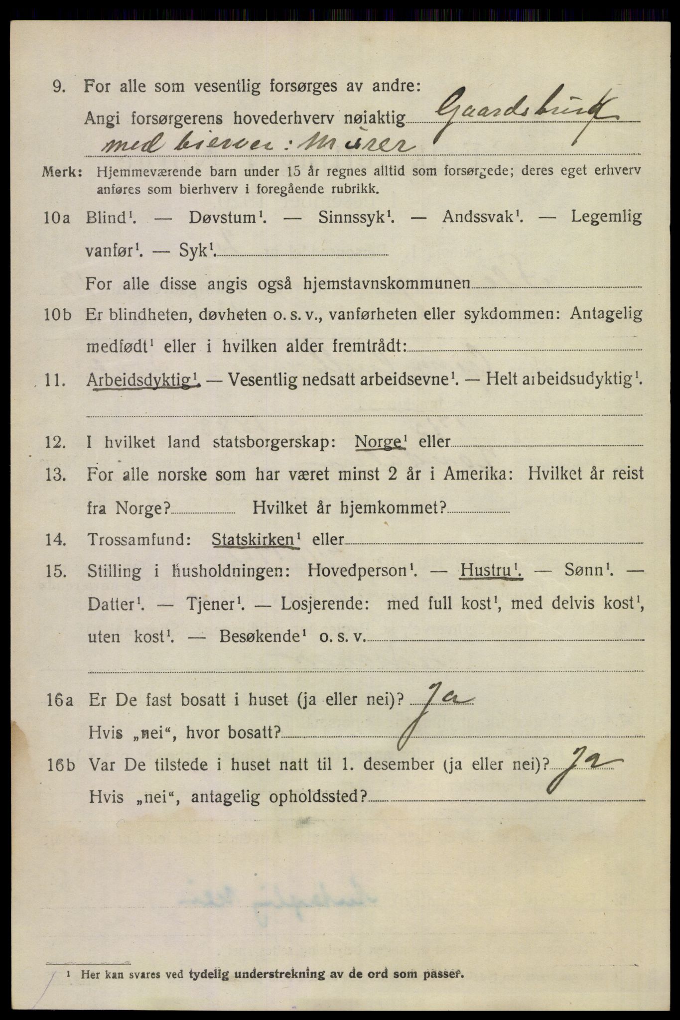 SAKO, 1920 census for Flesberg, 1920, p. 5172