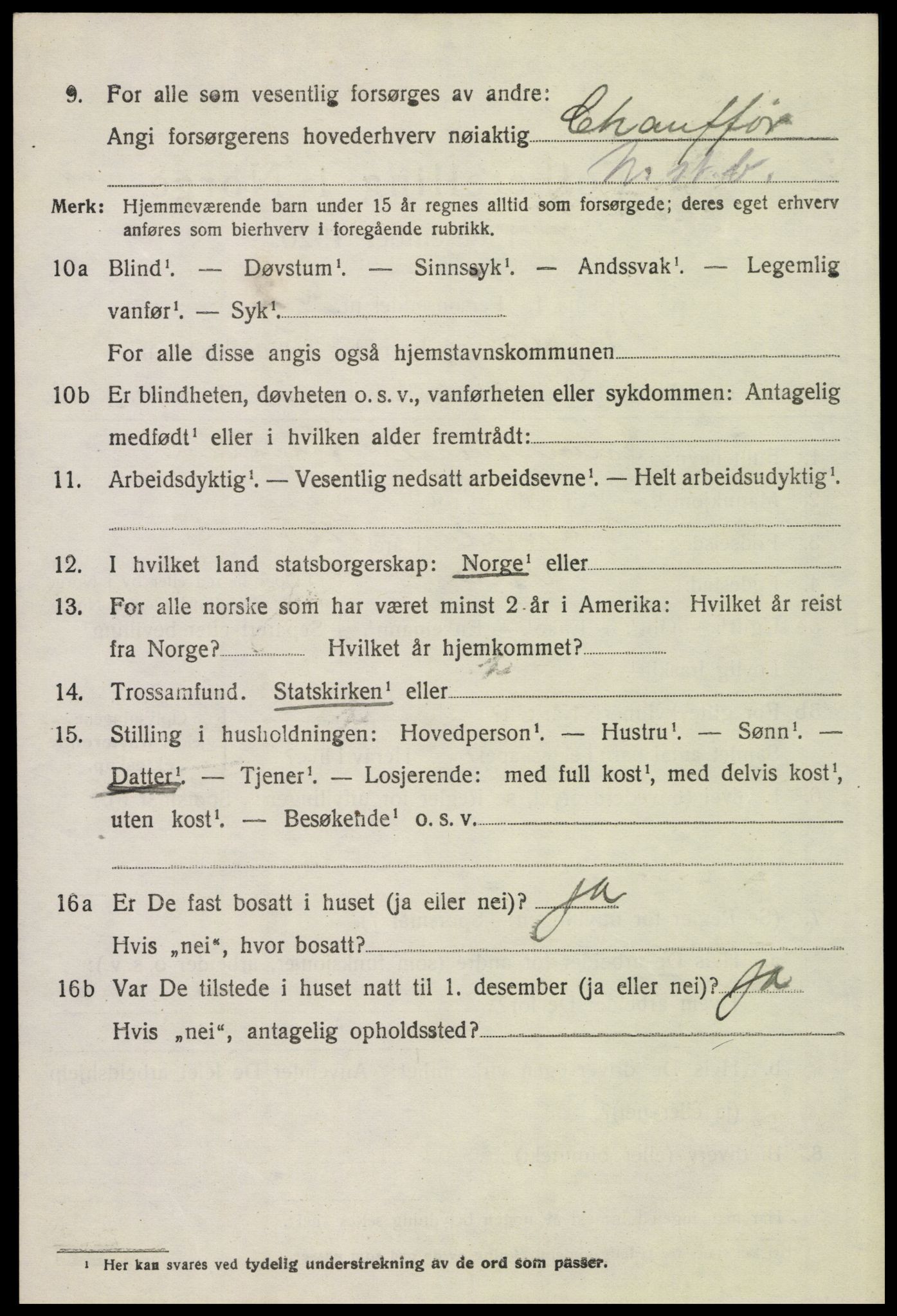 SAH, 1920 census for Vinger, 1920, p. 5881