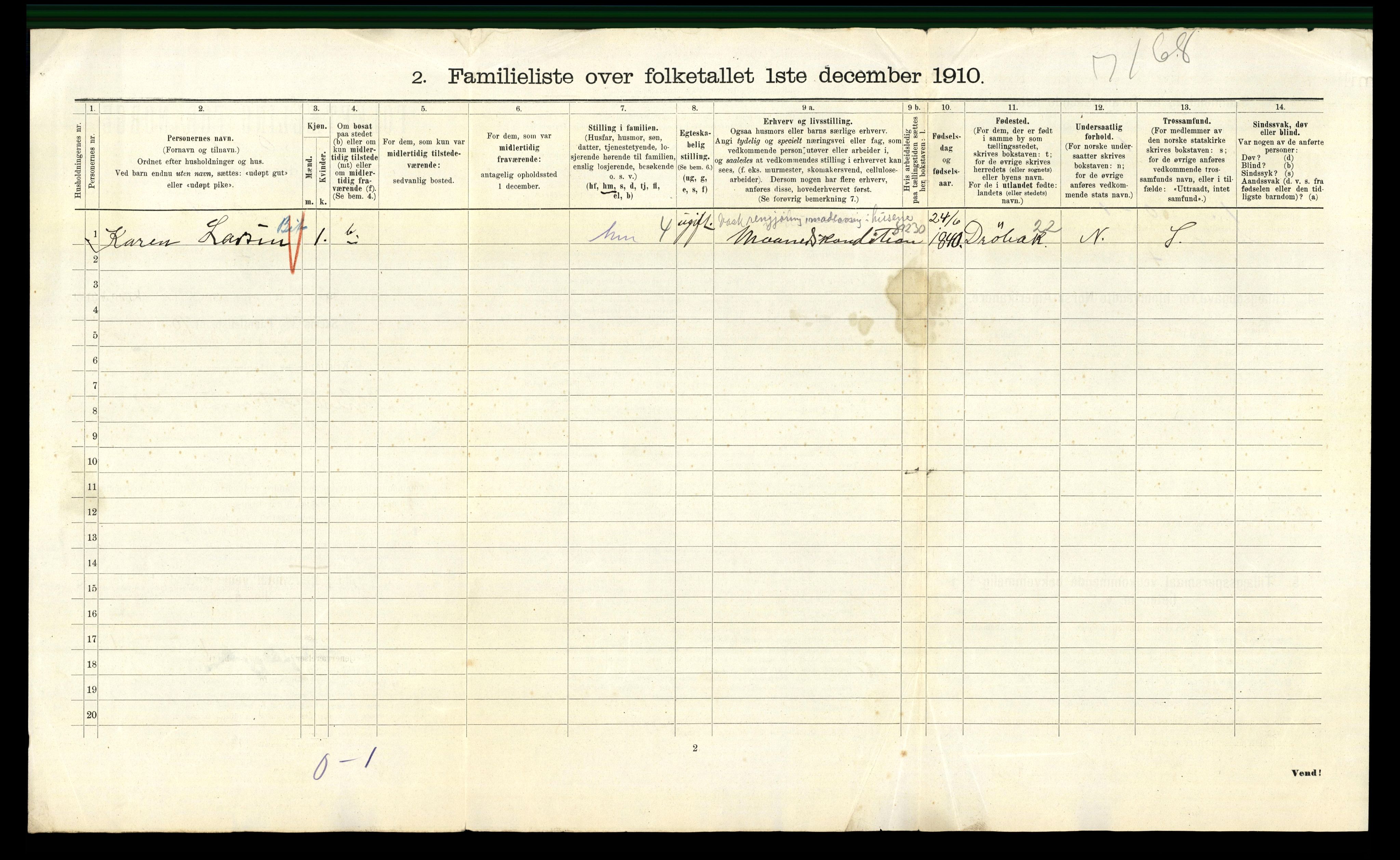 RA, 1910 census for Kristiania, 1910, p. 15082