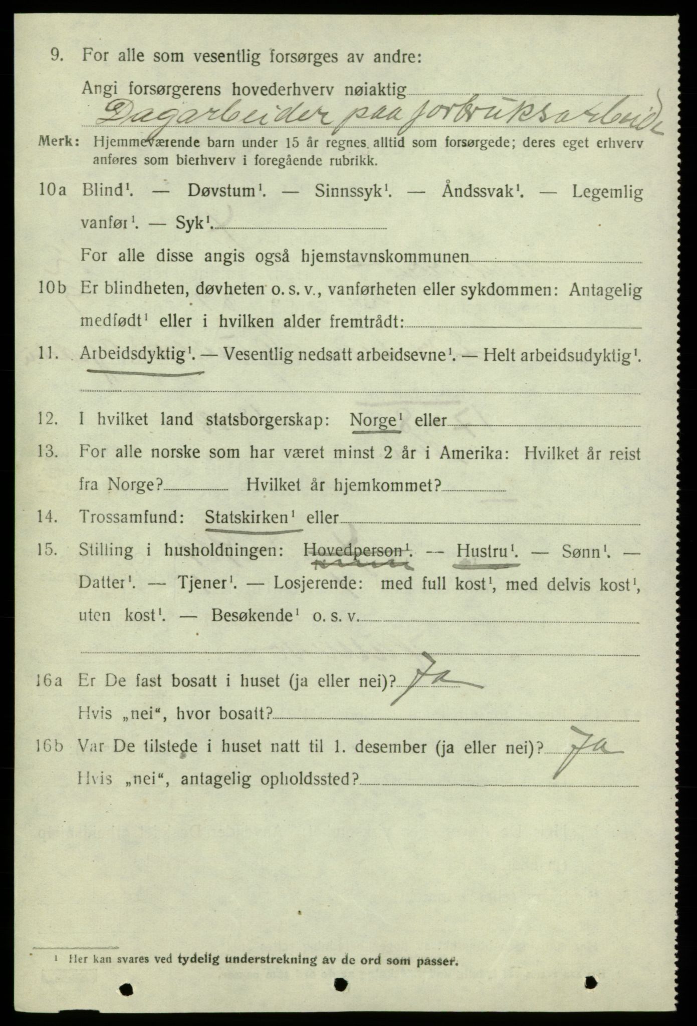 SAB, 1920 census for Kvinnherad, 1920, p. 7309