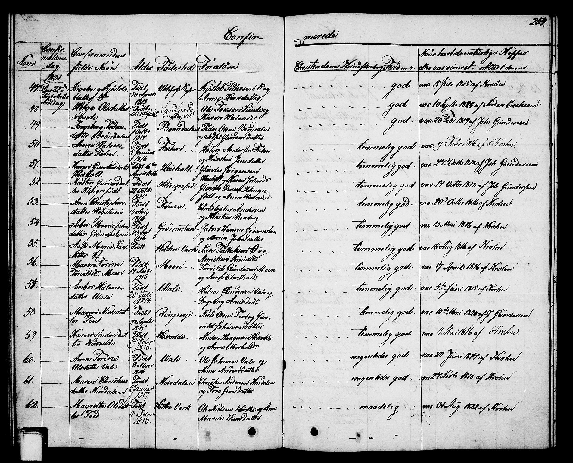 Holla kirkebøker, AV/SAKO-A-272/G/Ga/L0002: Parish register (copy) no. I 2, 1830-1848, p. 254