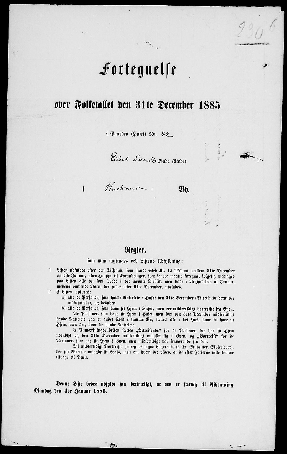RA, 1885 census for 0301 Kristiania, 1885, p. 5267