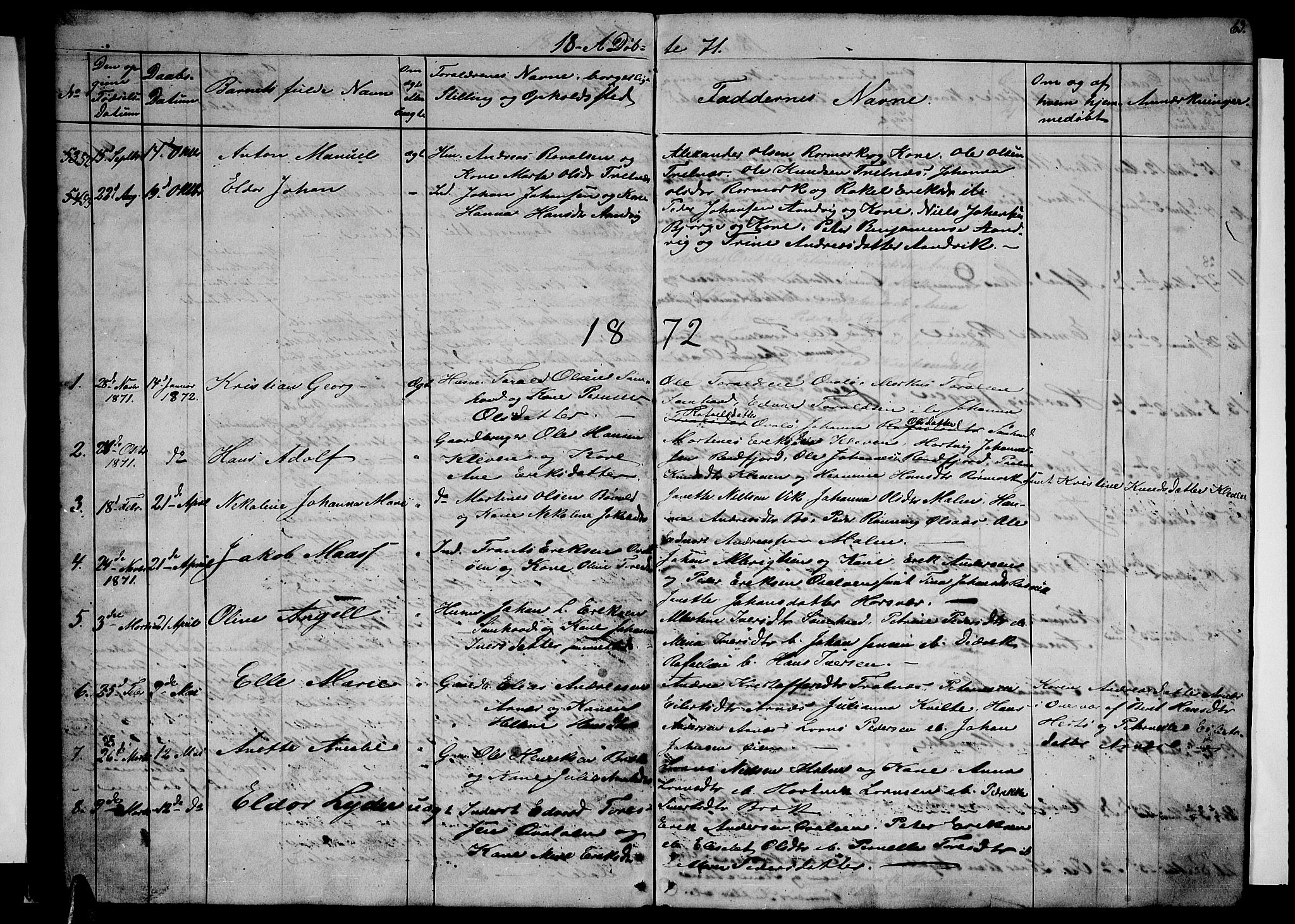 Ministerialprotokoller, klokkerbøker og fødselsregistre - Nordland, AV/SAT-A-1459/812/L0187: Parish register (copy) no. 812C05, 1850-1883, p. 63