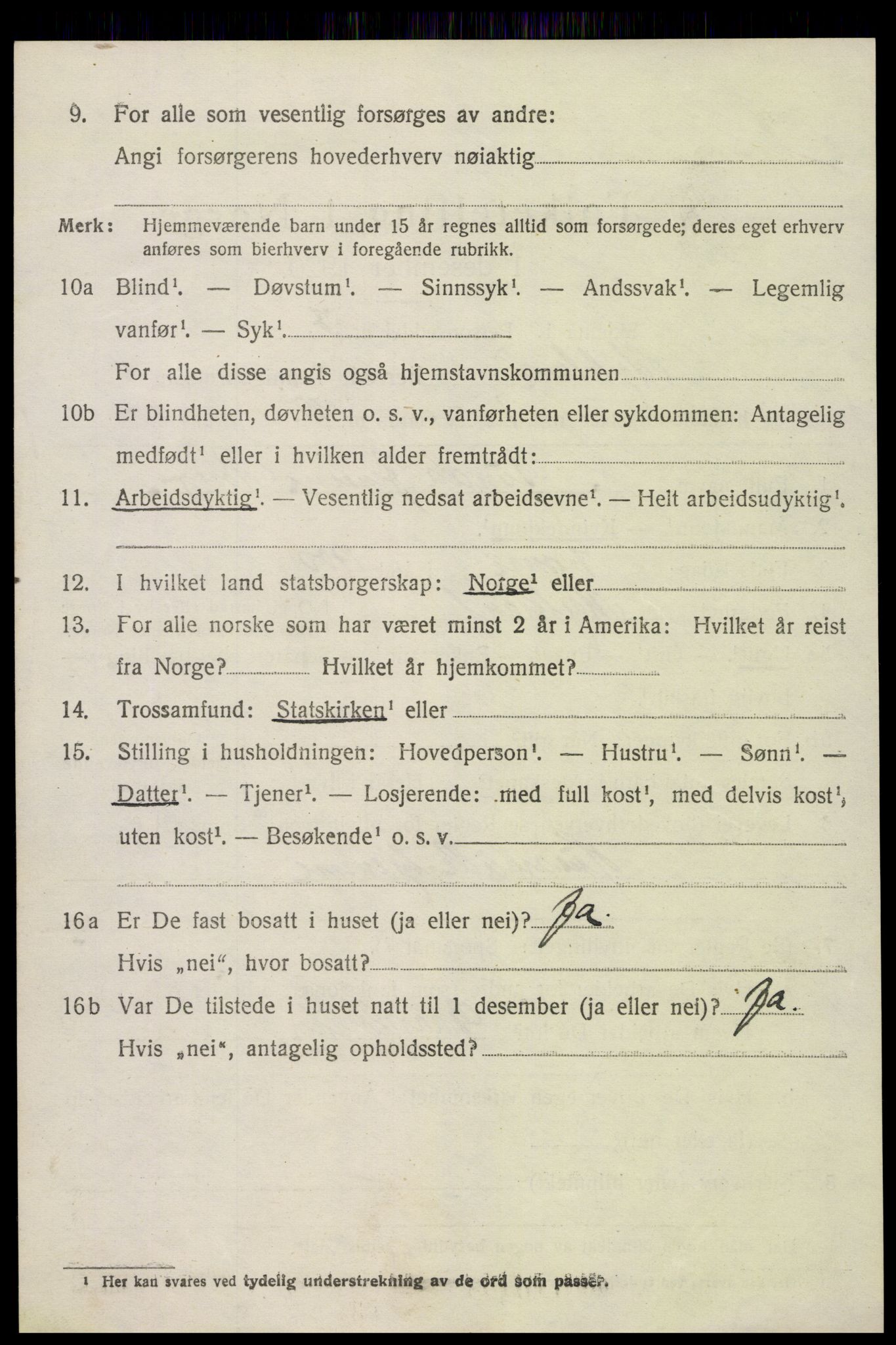 SAK, 1920 census for Mykland, 1920, p. 1335