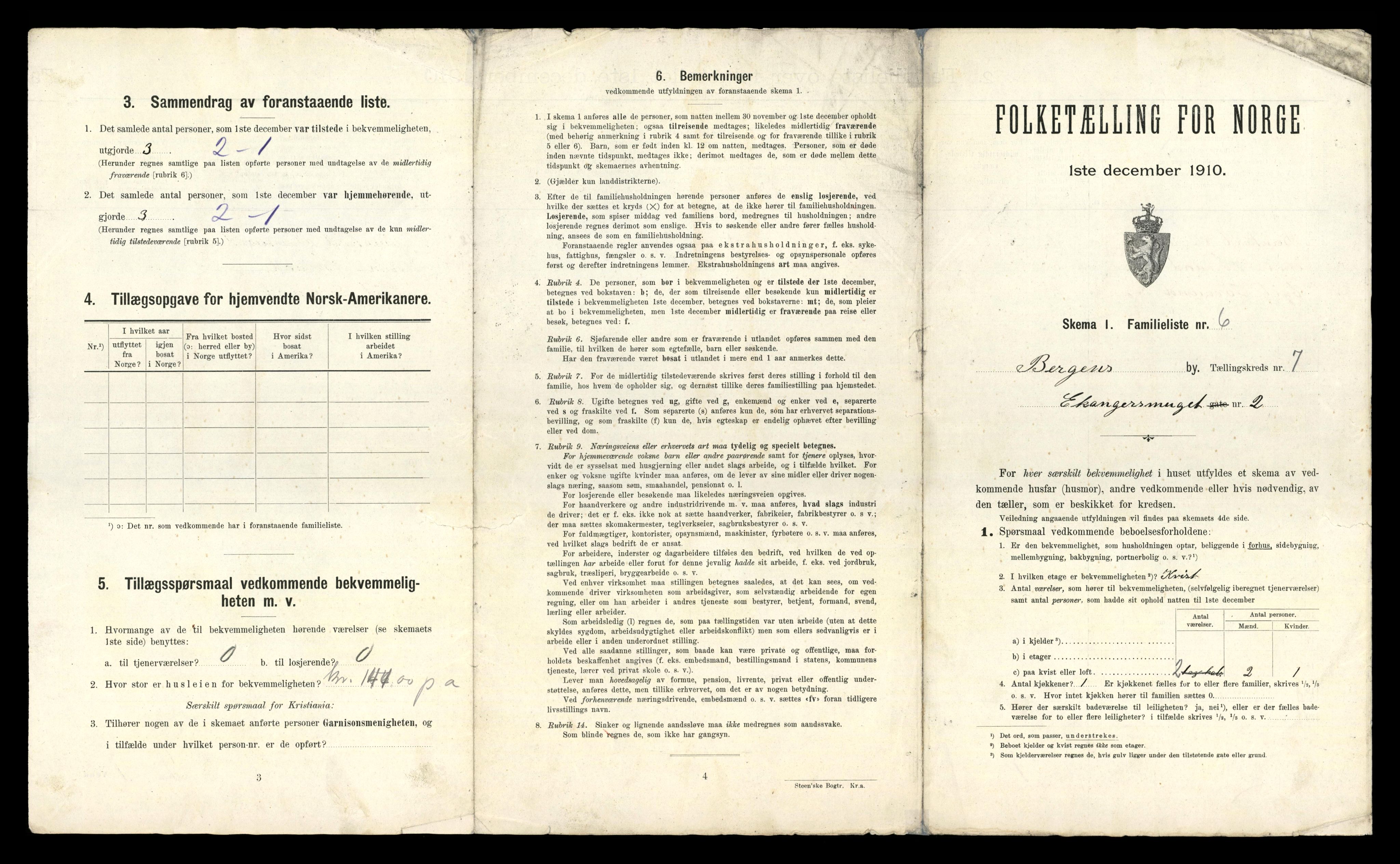 RA, 1910 census for Bergen, 1910, p. 2589