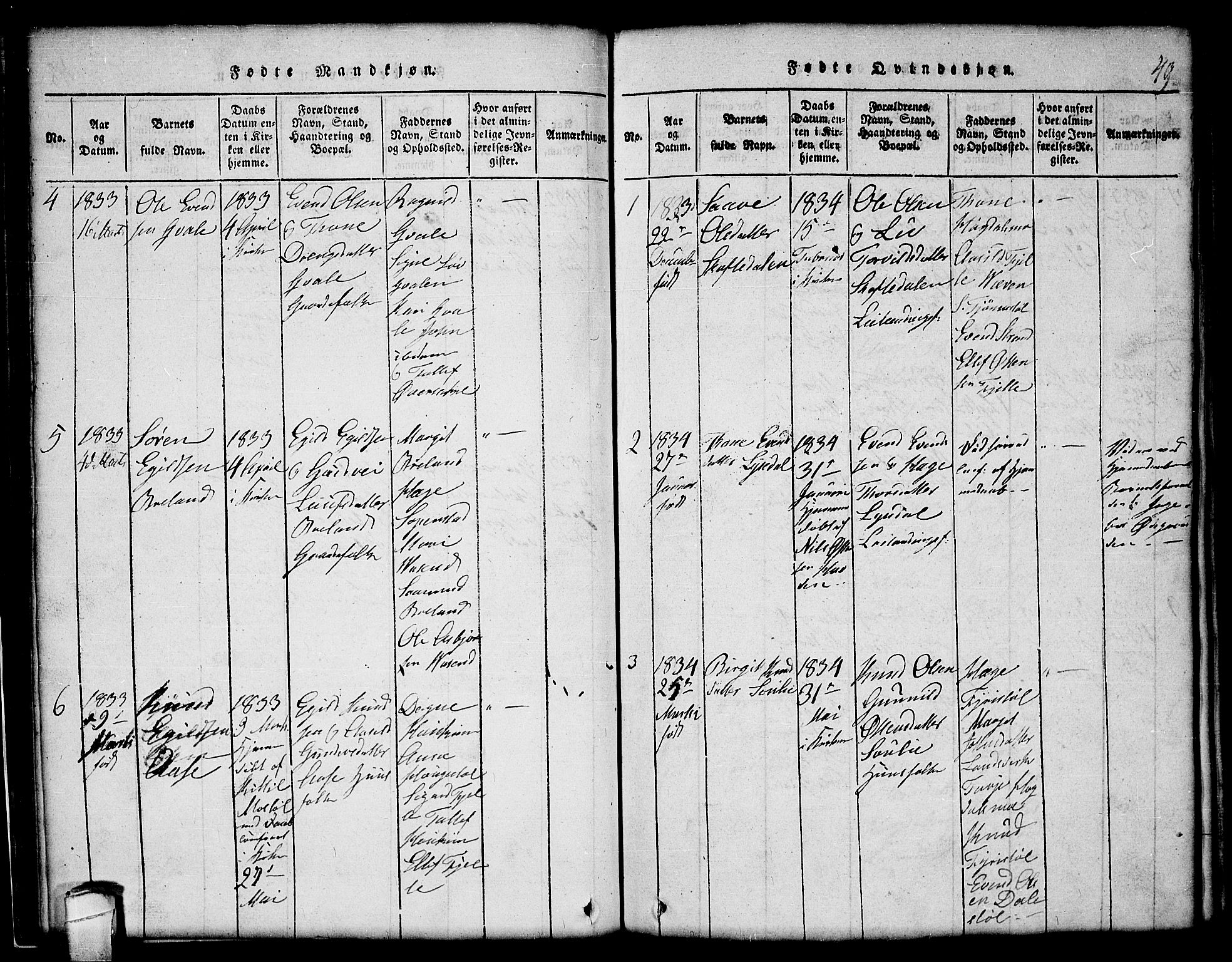 Lårdal kirkebøker, AV/SAKO-A-284/G/Gc/L0001: Parish register (copy) no. III 1, 1815-1854, p. 49