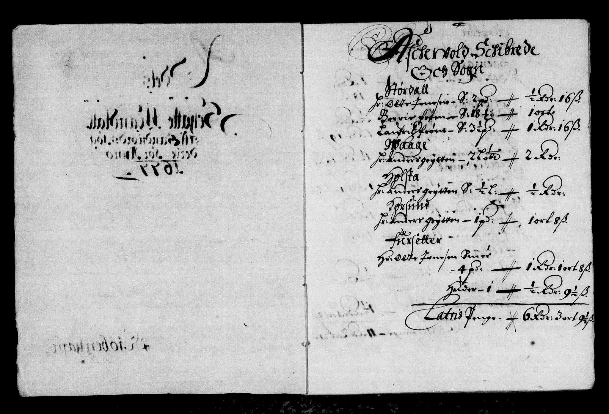 Rentekammeret inntil 1814, Reviderte regnskaper, Stiftamtstueregnskaper, Bergen stiftamt, AV/RA-EA-6043/R/Rc/L0048: Bergen stiftamt, 1677