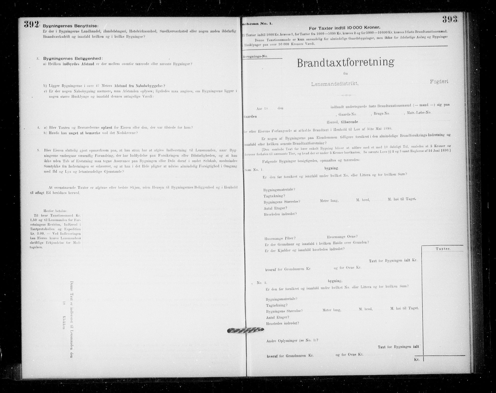 Lensmannen i Jondal, AV/SAB-A-33101/0012/L0005: Branntakstprotokoll, skjematakst, 1894-1951, p. 392-393