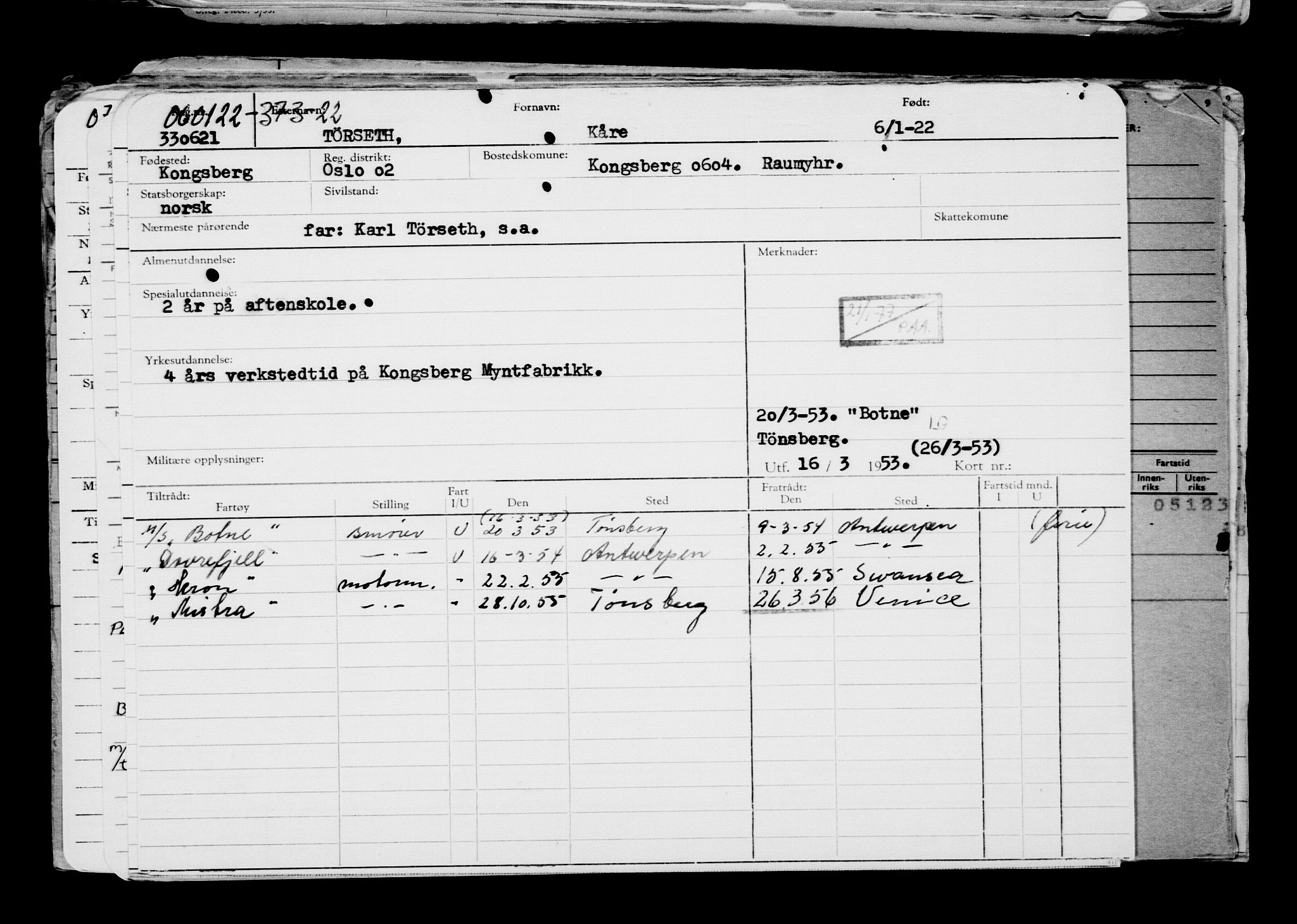 Direktoratet for sjømenn, AV/RA-S-3545/G/Gb/L0201: Hovedkort, 1921-1922, p. 554