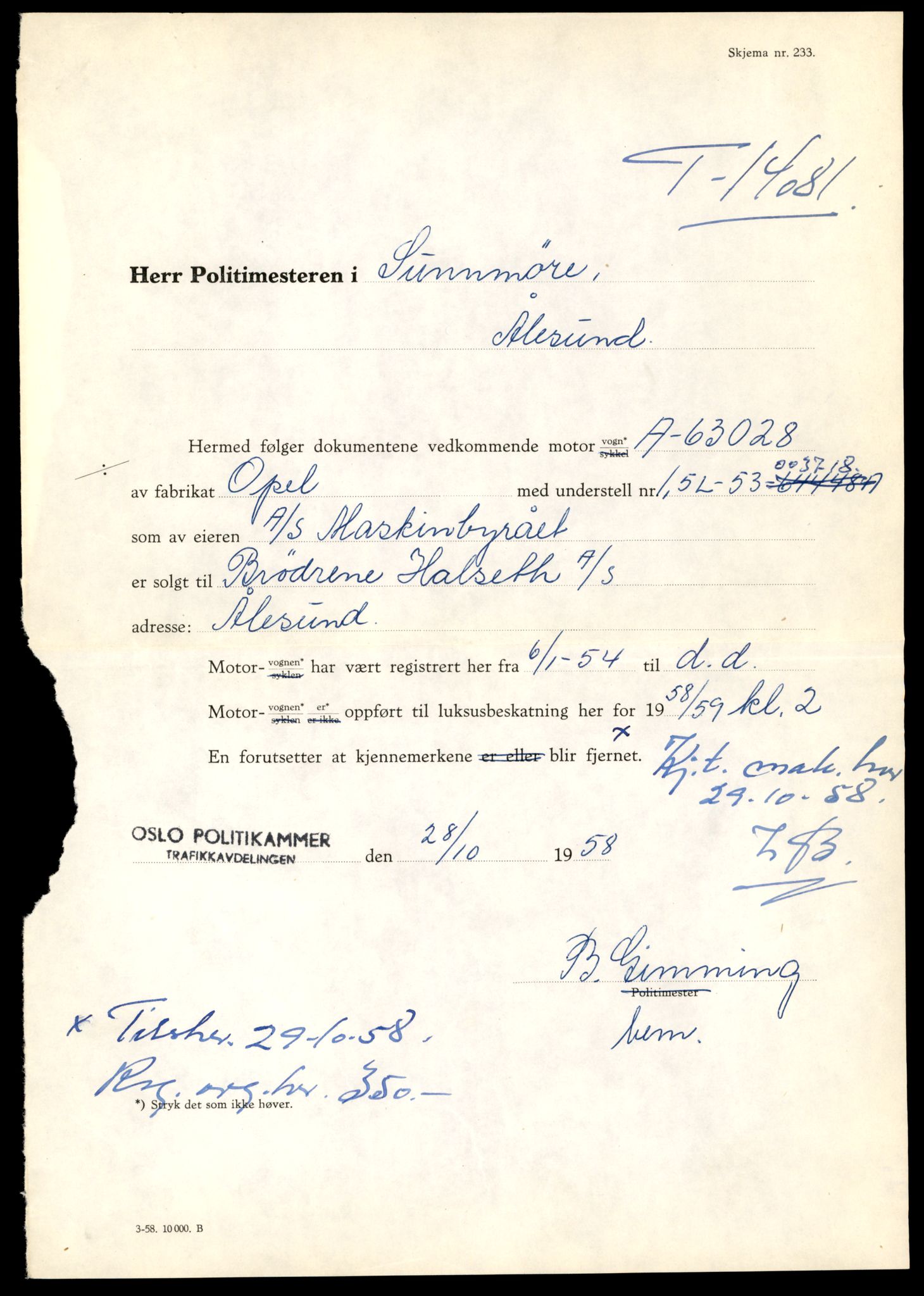 Møre og Romsdal vegkontor - Ålesund trafikkstasjon, AV/SAT-A-4099/F/Fe/L0043: Registreringskort for kjøretøy T 14080 - T 14204, 1927-1998, p. 29
