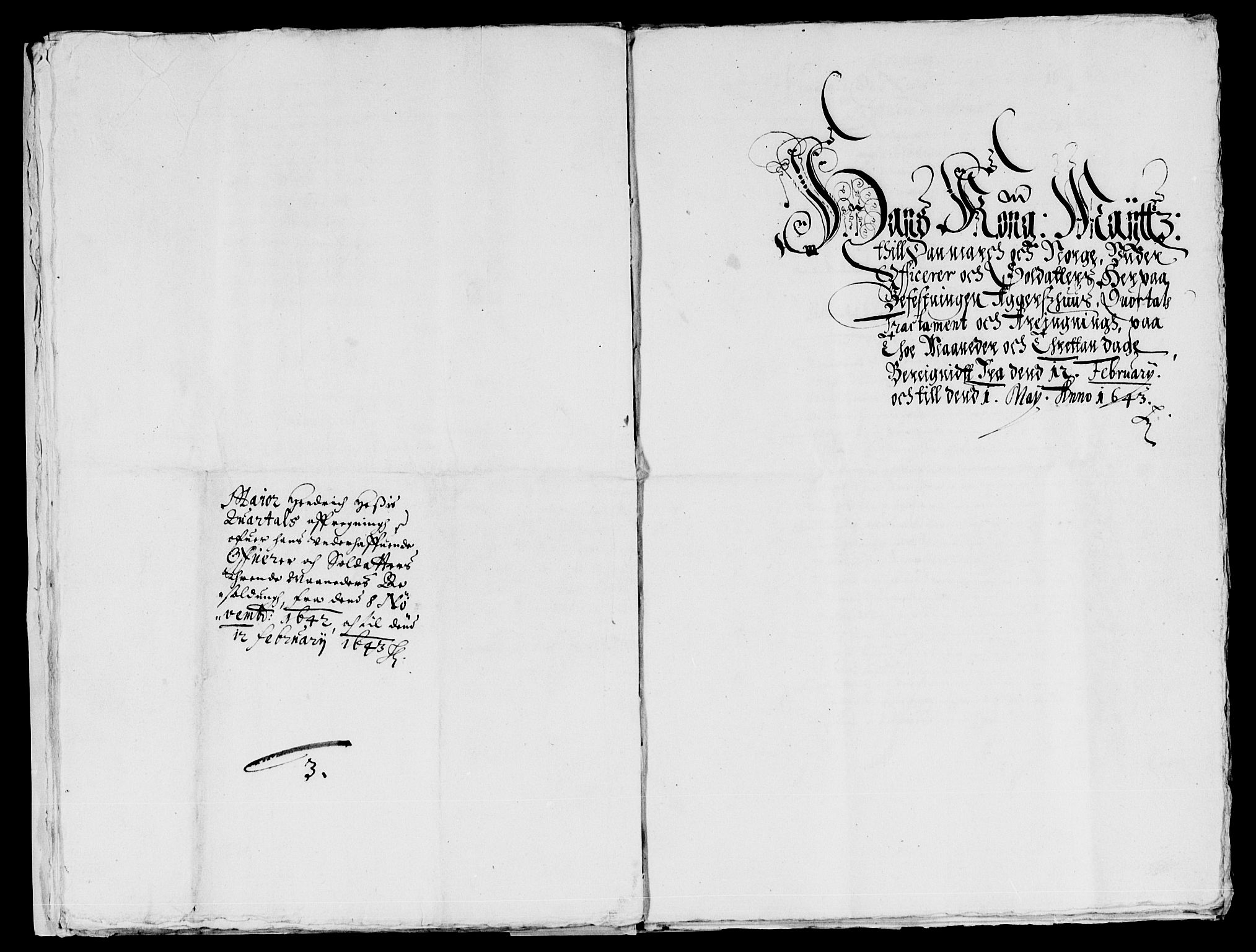 Rentekammeret inntil 1814, Reviderte regnskaper, Lensregnskaper, AV/RA-EA-5023/R/Rb/Rba/L0169: Akershus len, 1642-1643