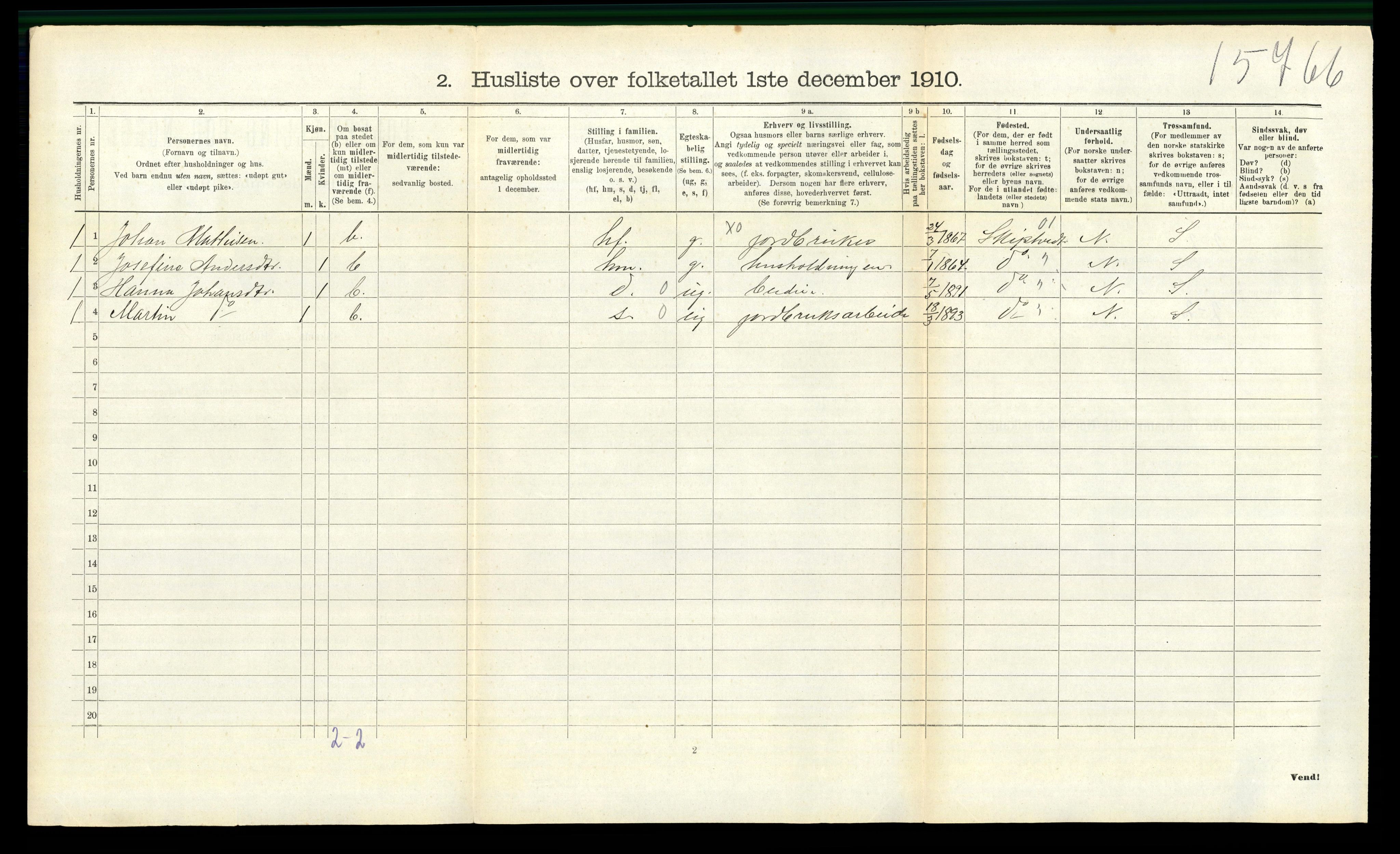 RA, 1910 census for Spydeberg, 1910, p. 576