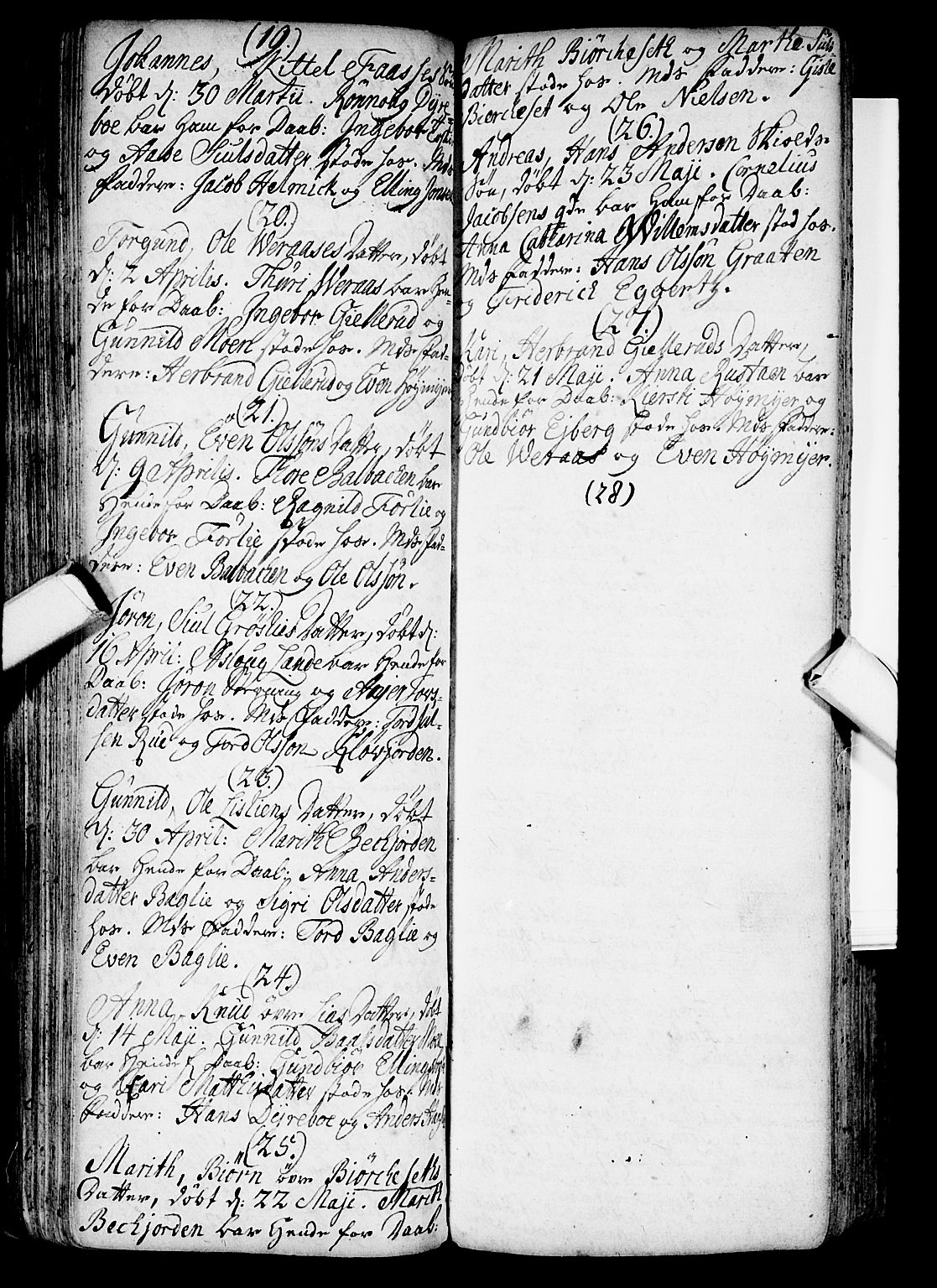 Flesberg kirkebøker, AV/SAKO-A-18/F/Fa/L0002: Parish register (official) no. I 2, 1726-1747