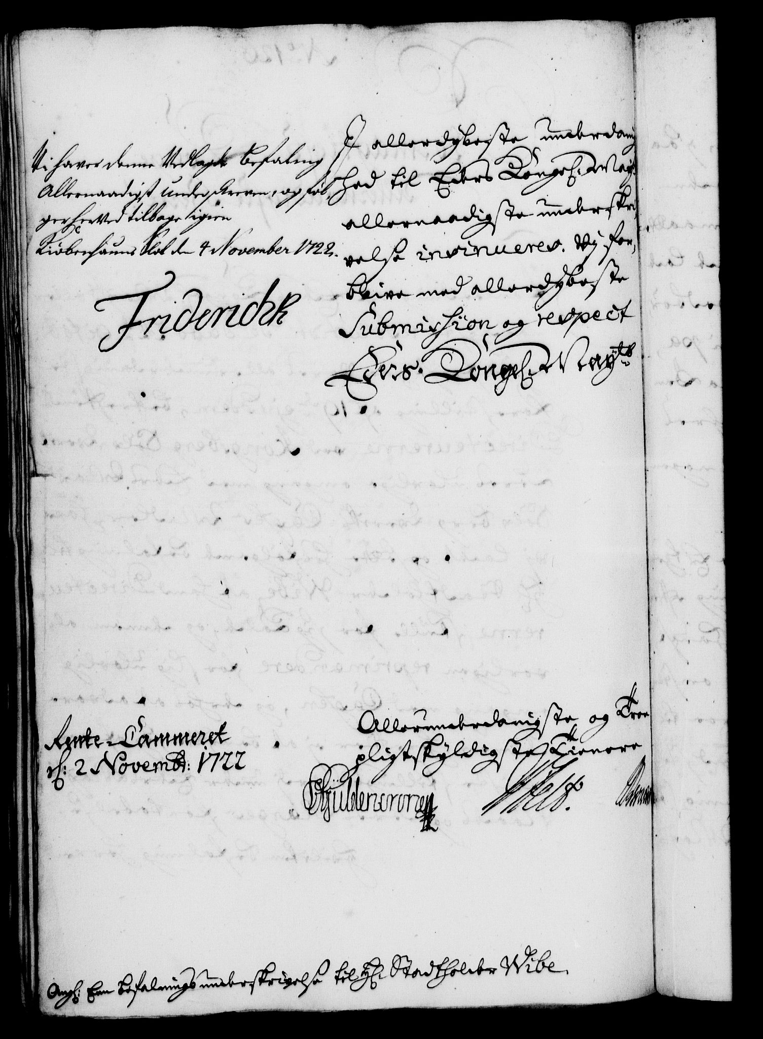 Rentekammeret, Kammerkanselliet, RA/EA-3111/G/Gf/Gfa/L0005: Norsk relasjons- og resolusjonsprotokoll (merket RK 52.5), 1722, p. 697