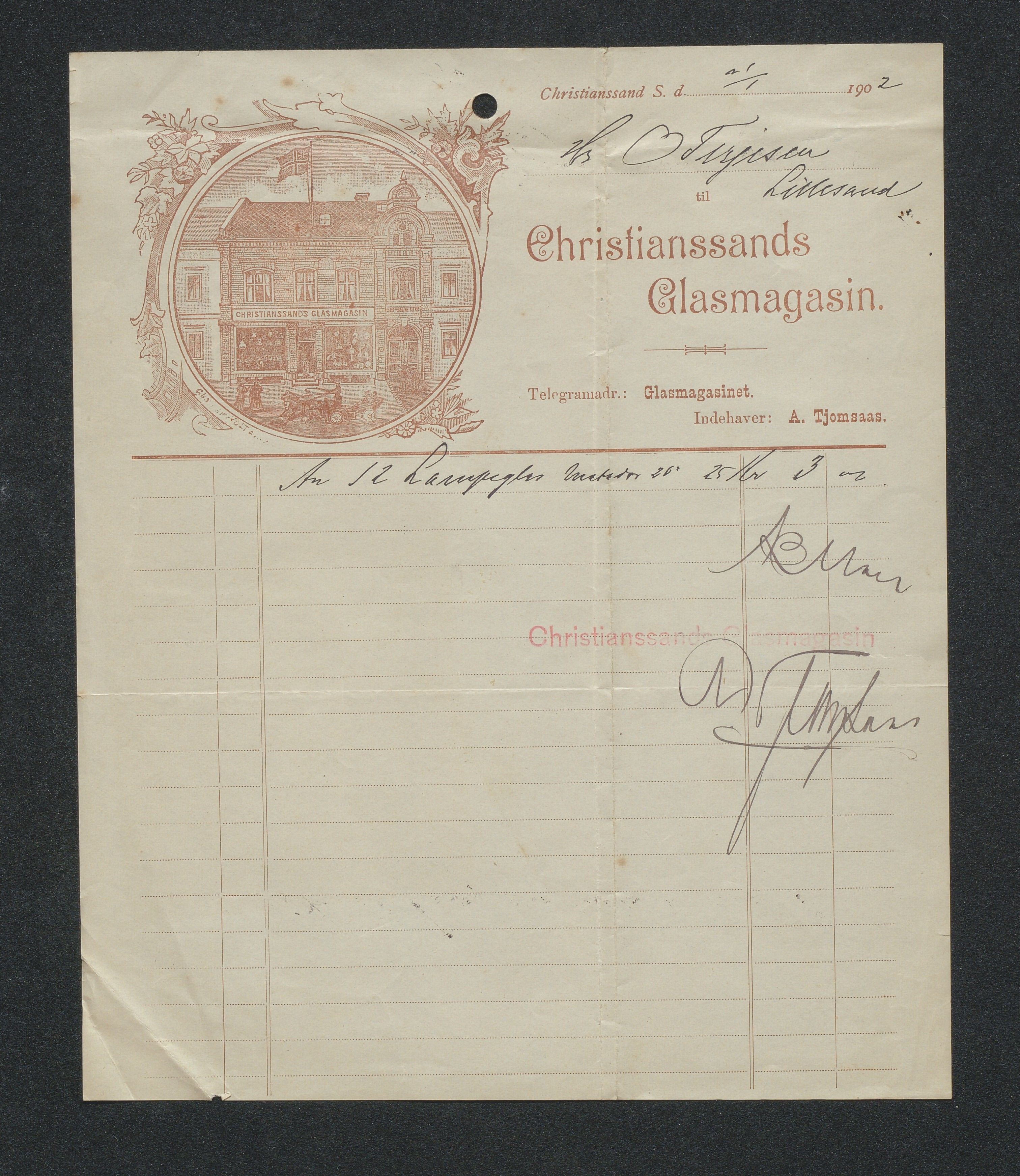 O. Terjesens rederi, AAKS/PA-2525/R/R02/L0002: Regnskapsbilag, 1899-1904