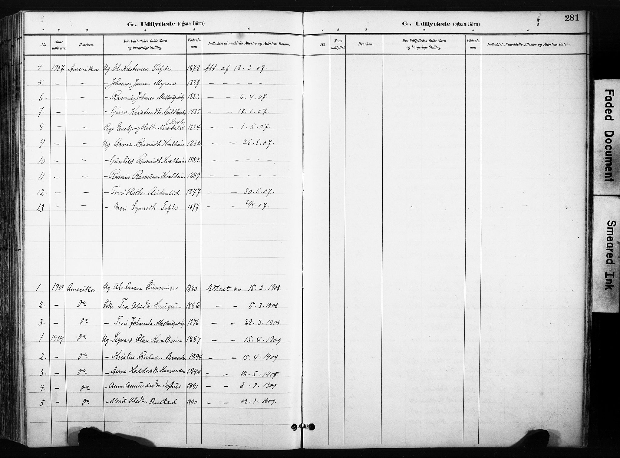 Skjåk prestekontor, SAH/PREST-072/H/Ha/Hab/L0003: Parish register (copy) no. 3, 1893-1932, p. 281