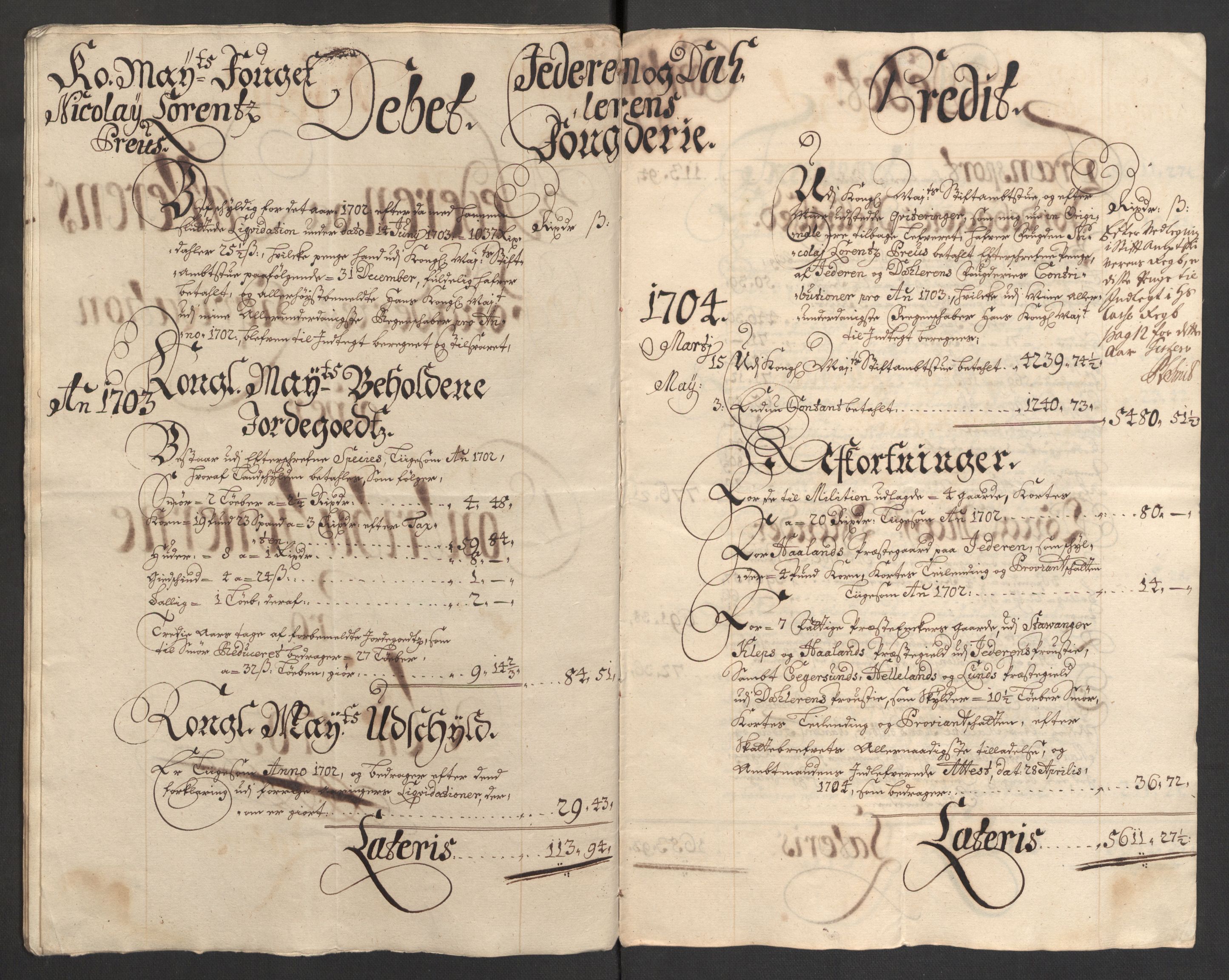 Rentekammeret inntil 1814, Reviderte regnskaper, Fogderegnskap, AV/RA-EA-4092/R46/L2732: Fogderegnskap Jæren og Dalane, 1703-1704, p. 15