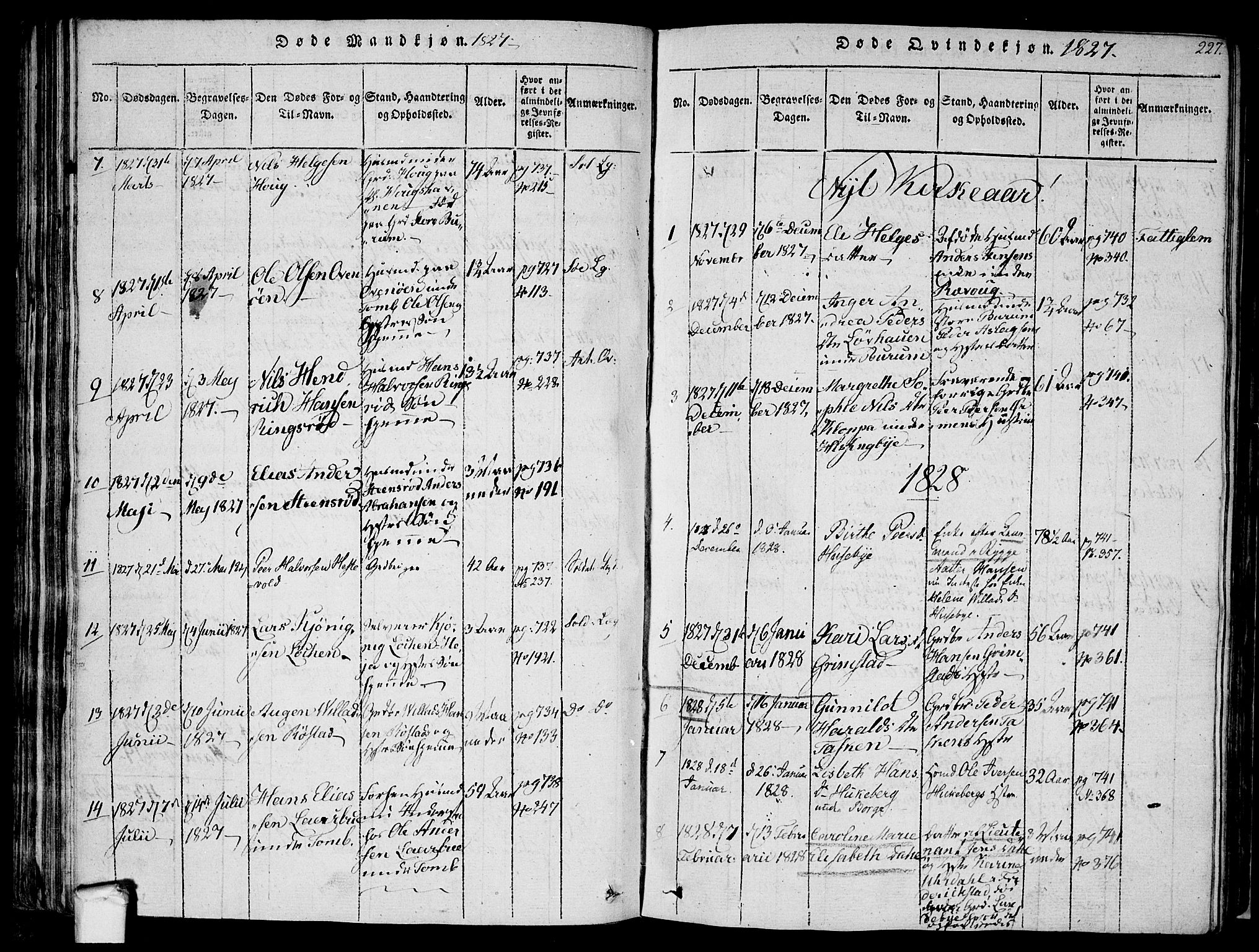 Råde prestekontor kirkebøker, SAO/A-2009/F/Fa/L0004: Parish register (official) no. 4, 1814-1830, p. 226-227