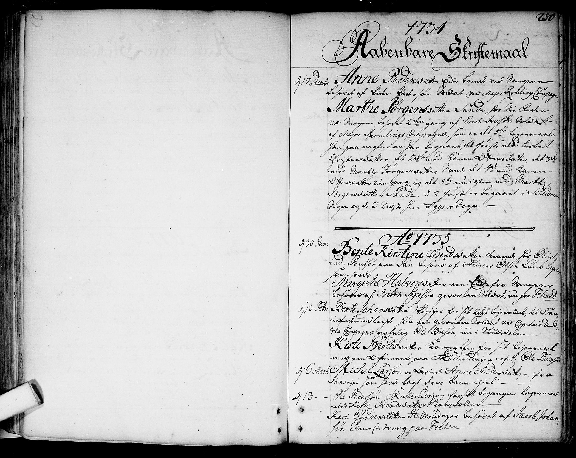 Aker prestekontor kirkebøker, SAO/A-10861/F/L0007: Parish register (official) no. 7, 1734-1748, p. 250