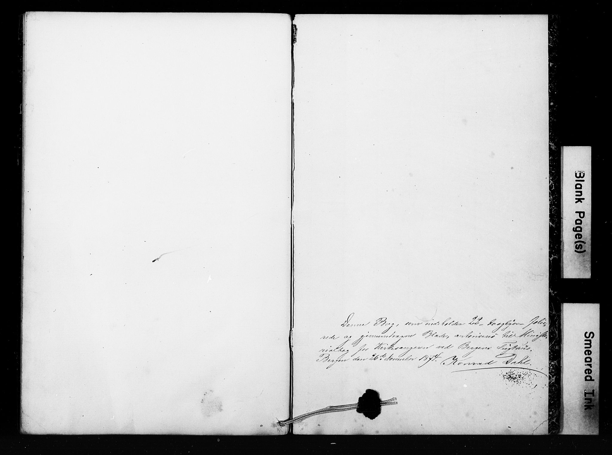 Bergens straffeanstalt, SAB/A-100323: Parish register (copy) no. A 1, 1874-1884