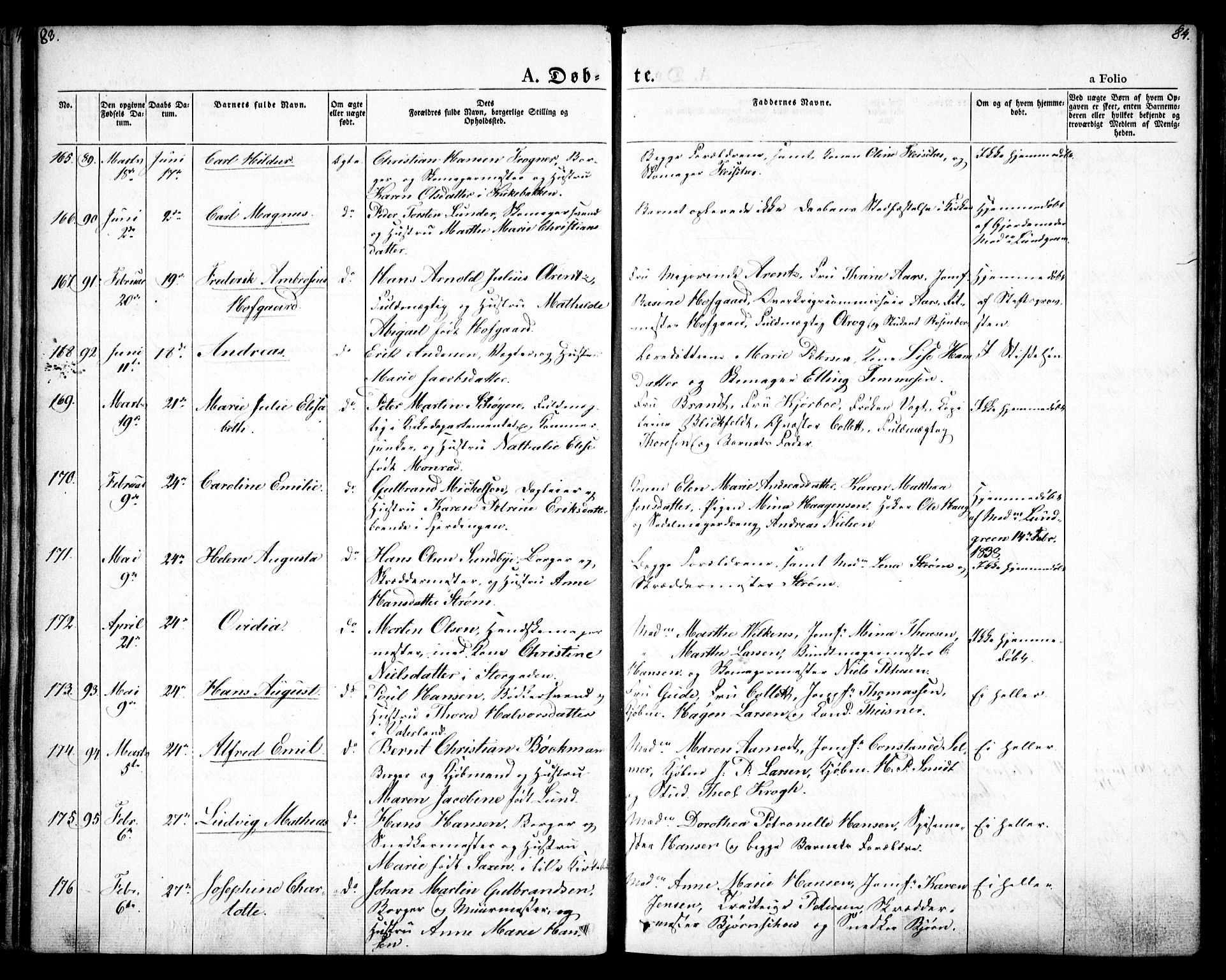 Oslo domkirke Kirkebøker, SAO/A-10752/F/Fa/L0012: Parish register (official) no. 12, 1837-1845, p. 83-84