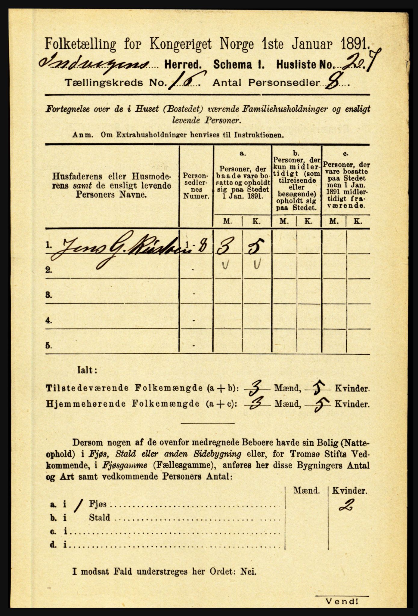 RA, 1891 census for 1447 Innvik, 1891, p. 3403