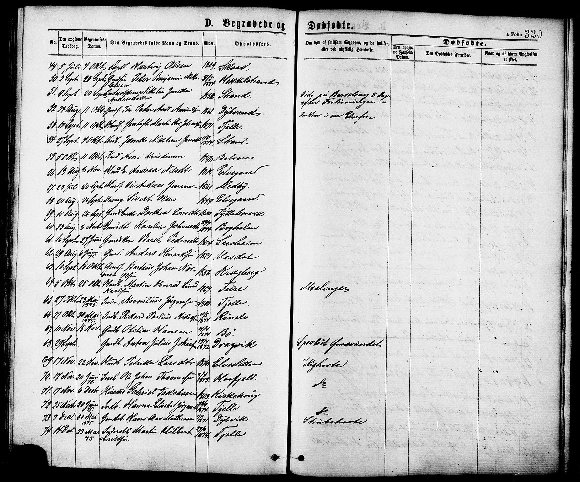 Ministerialprotokoller, klokkerbøker og fødselsregistre - Nordland, AV/SAT-A-1459/863/L0897: Parish register (official) no. 863A09, 1872-1886, p. 320