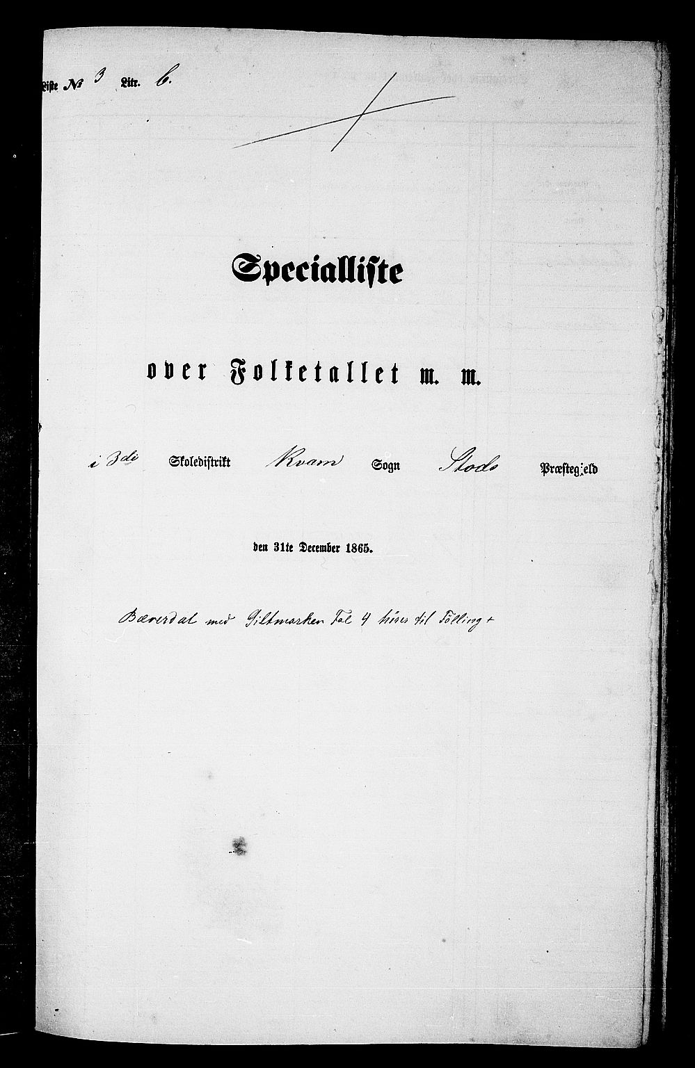 RA, 1865 census for Stod, 1865, p. 52