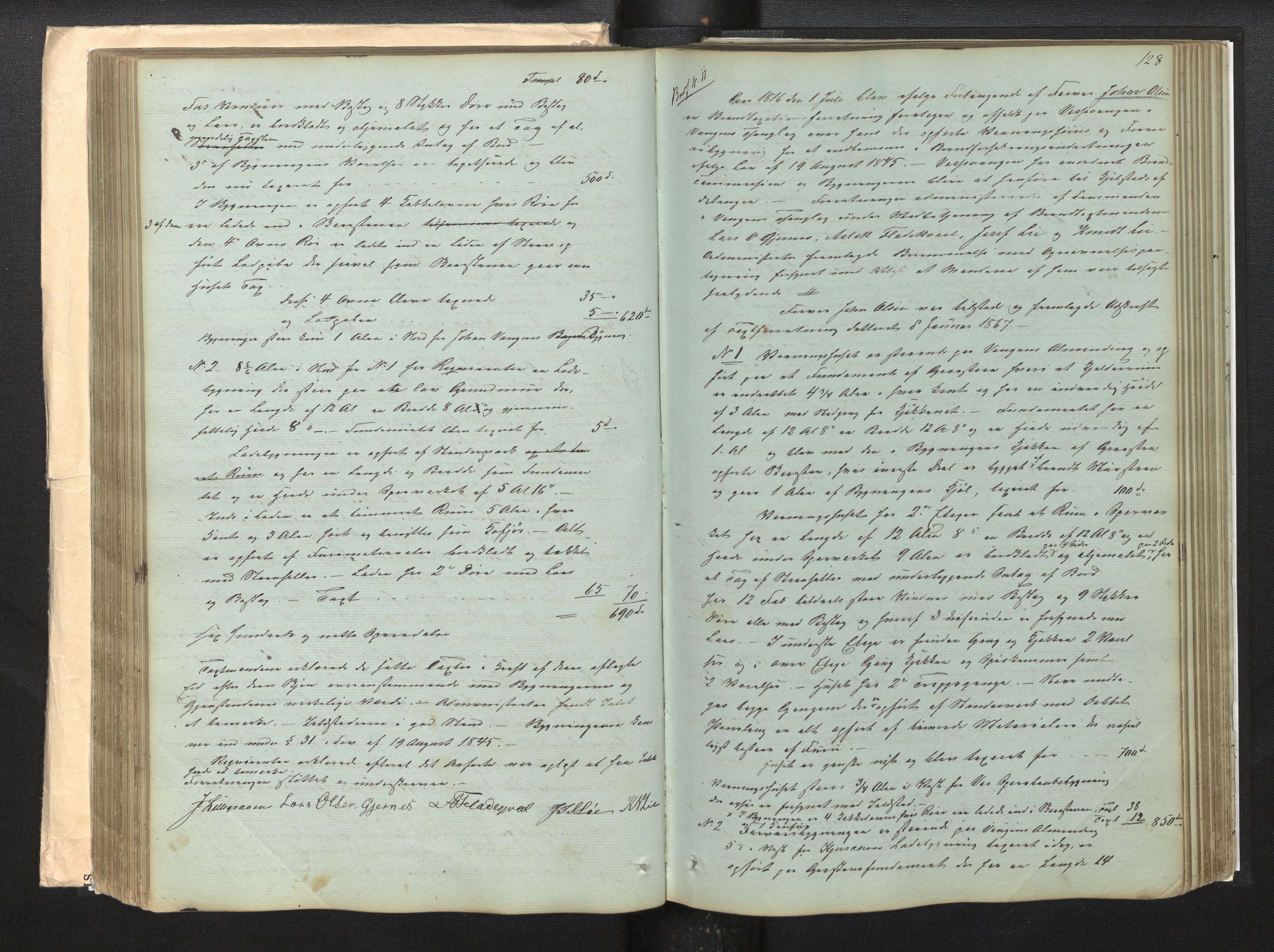Lensmannen i Voss, AV/SAB-A-35801/0012/L0001: Branntakstprotokoll, 1846-1890, p. 127b-128a