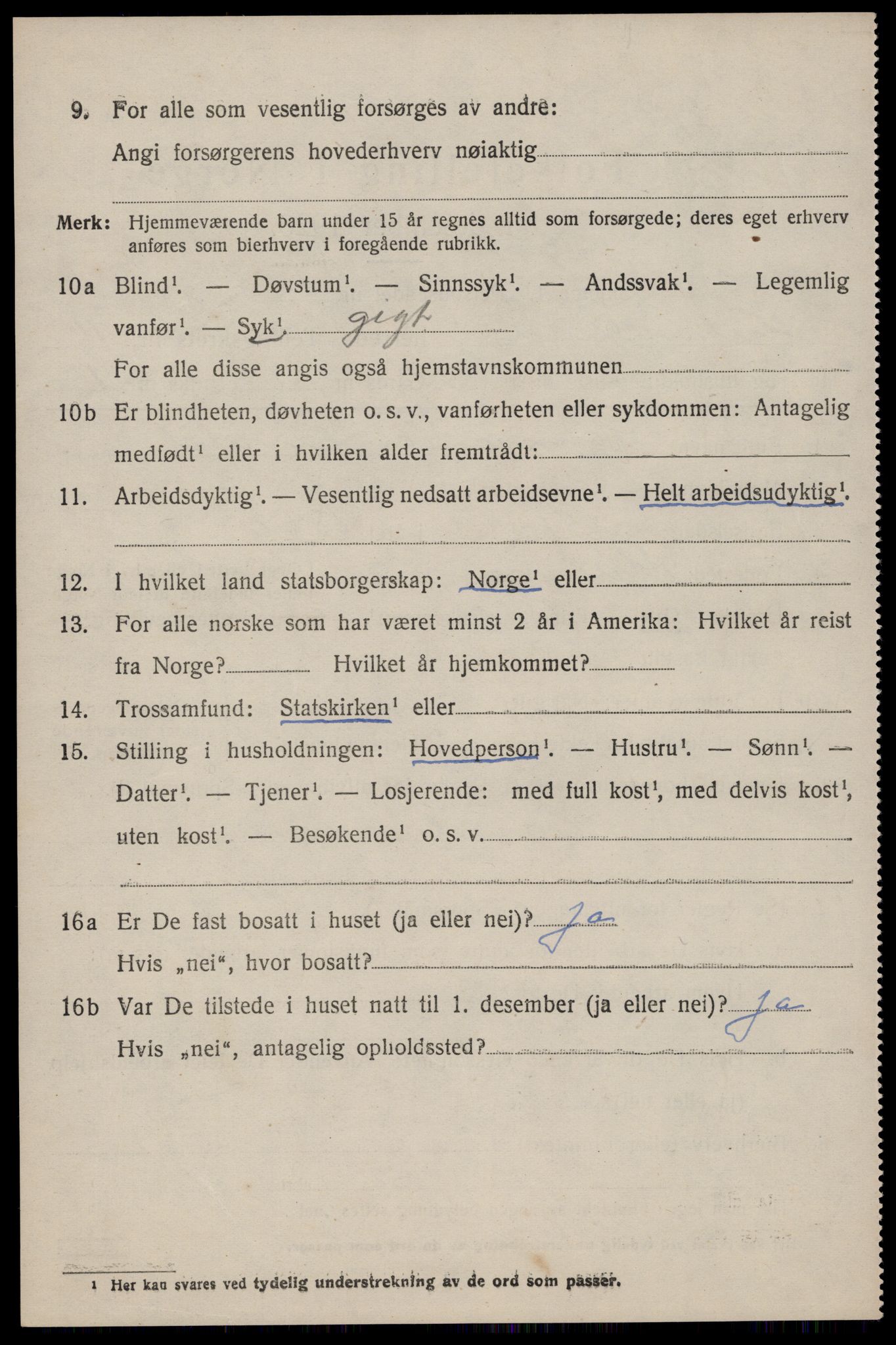 SAST, 1920 census for Hjelmeland, 1920, p. 3376