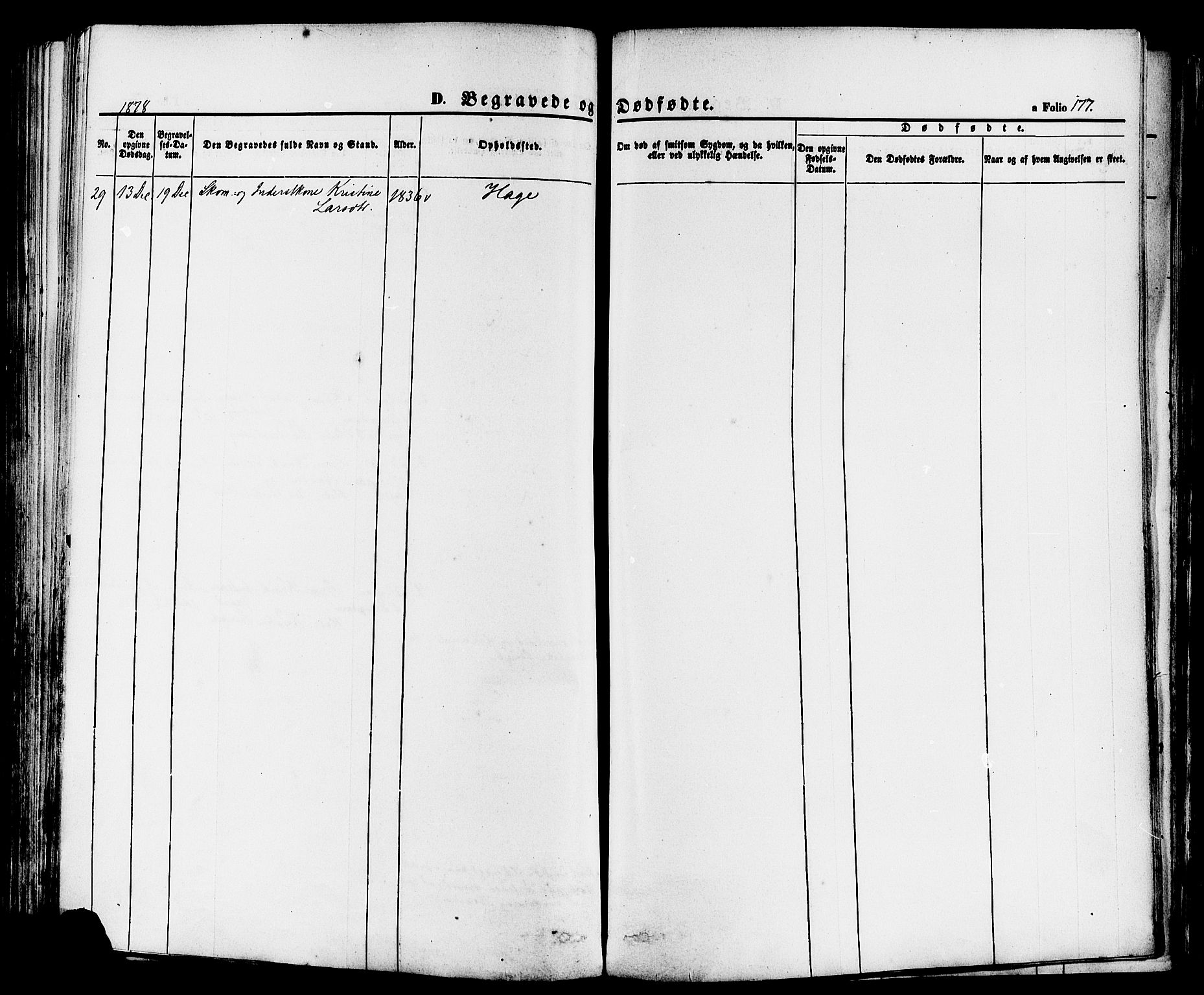 Finnøy sokneprestkontor, AV/SAST-A-101825/H/Ha/Haa/L0008: Parish register (official) no. A 8, 1863-1878, p. 177