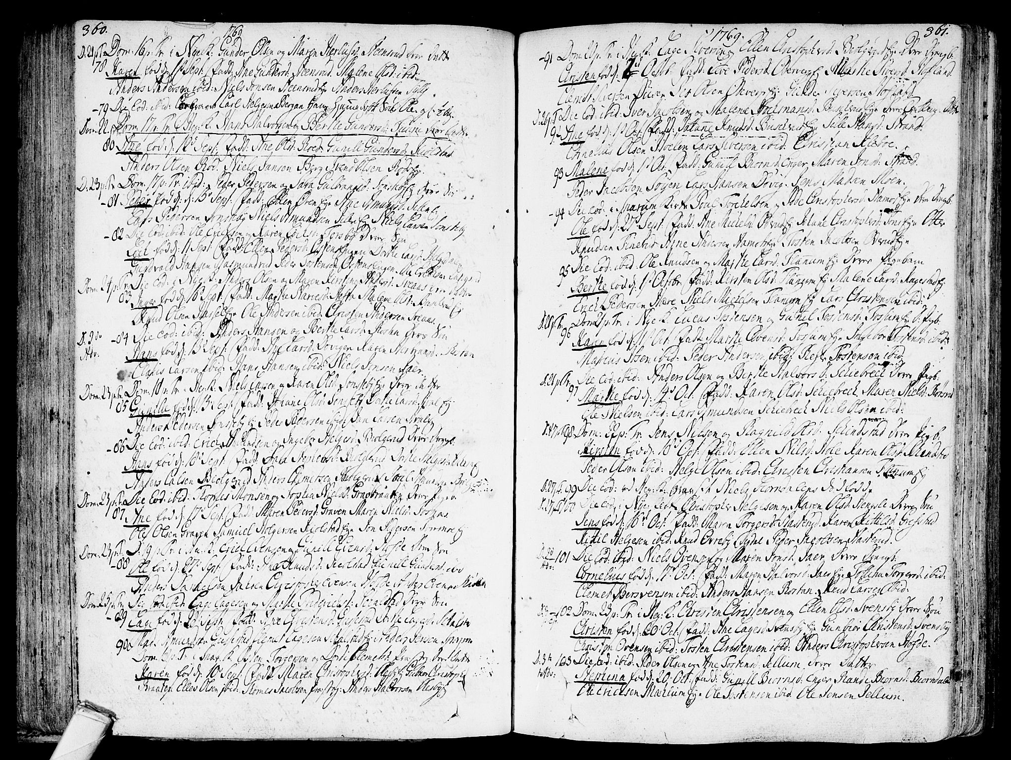 Modum kirkebøker, AV/SAKO-A-234/F/Fa/L0002: Parish register (official) no. 2, 1741-1782, p. 360-361