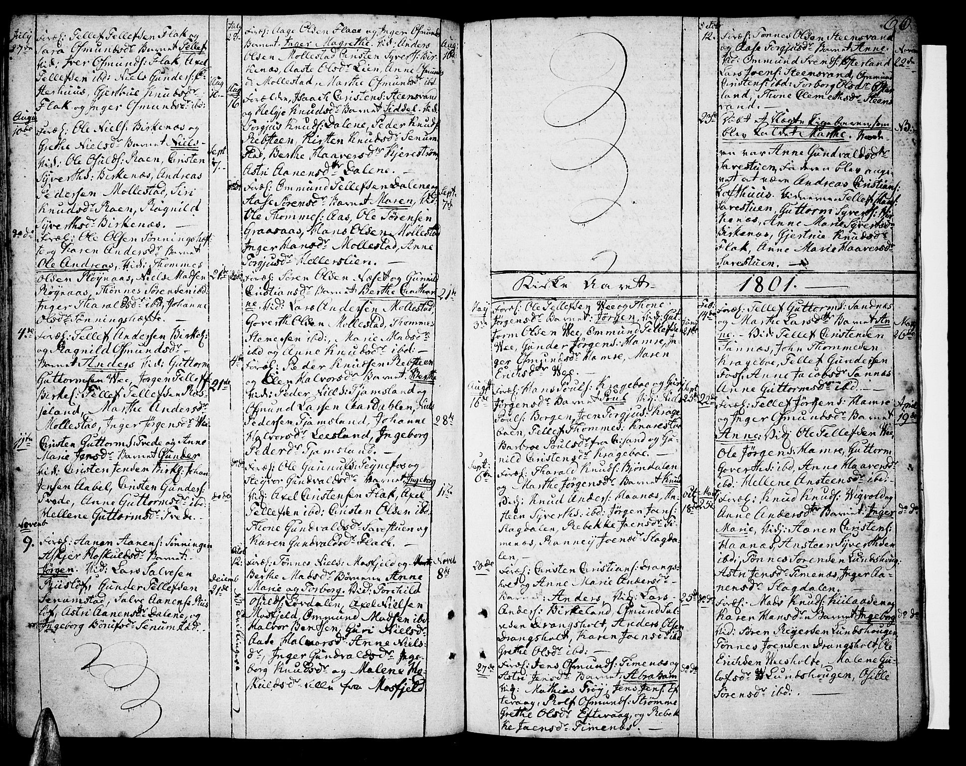 Tveit sokneprestkontor, AV/SAK-1111-0043/F/Fa/L0001: Parish register (official) no. A 1, 1794-1819, p. 66