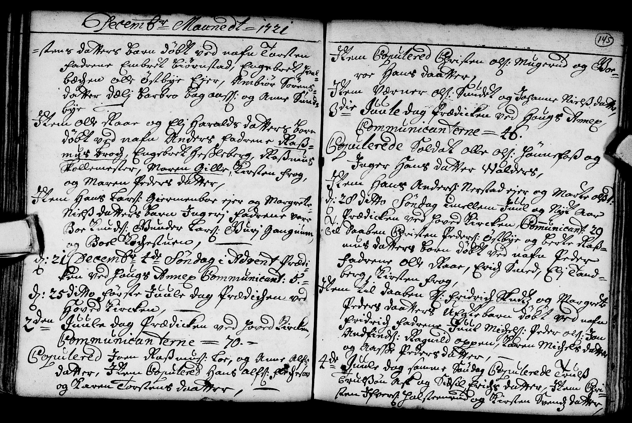 Norderhov kirkebøker, AV/SAKO-A-237/G/Ga/L0001: Parish register (copy) no. I 1, 1717-1725, p. 145