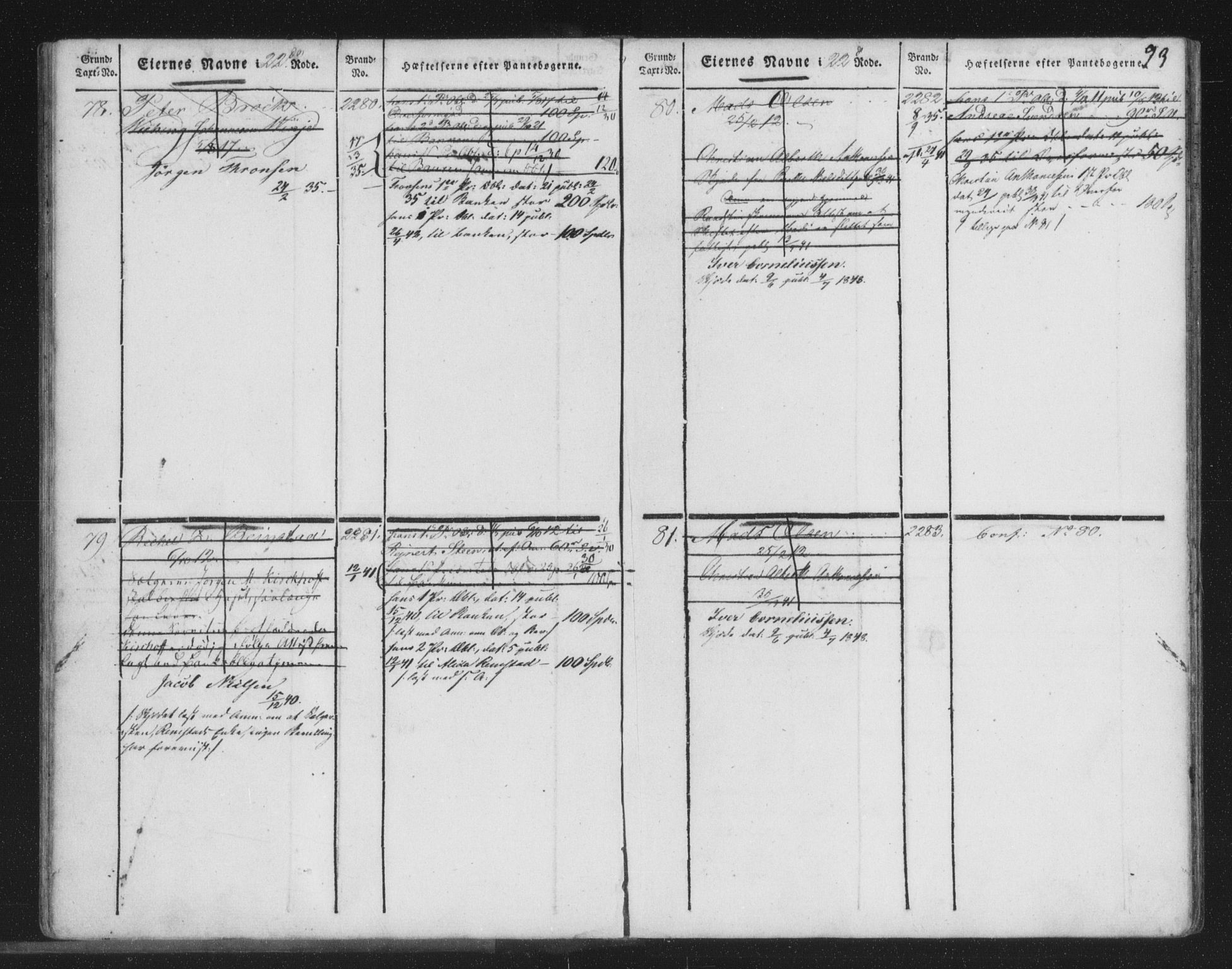 Byfogd og Byskriver i Bergen, SAB/A-3401/03/03AdB/L0004: Mortgage register no. A.d.B.4, 1820-1850, p. 93
