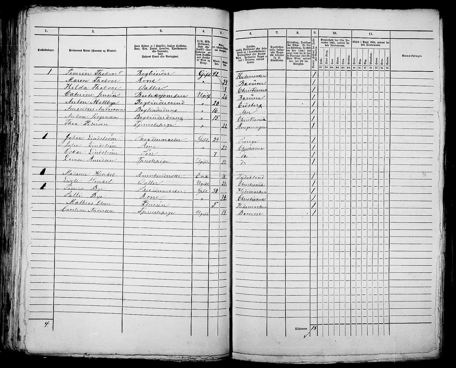 RA, 1865 census for Kristiania, 1865, p. 685