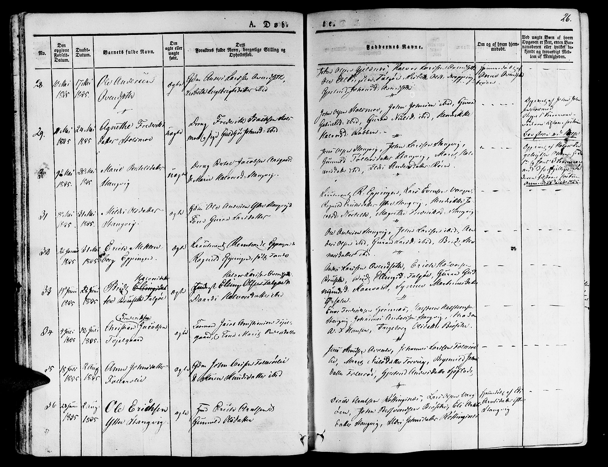 Ministerialprotokoller, klokkerbøker og fødselsregistre - Møre og Romsdal, AV/SAT-A-1454/592/L1024: Parish register (official) no. 592A03 /1, 1831-1849, p. 26