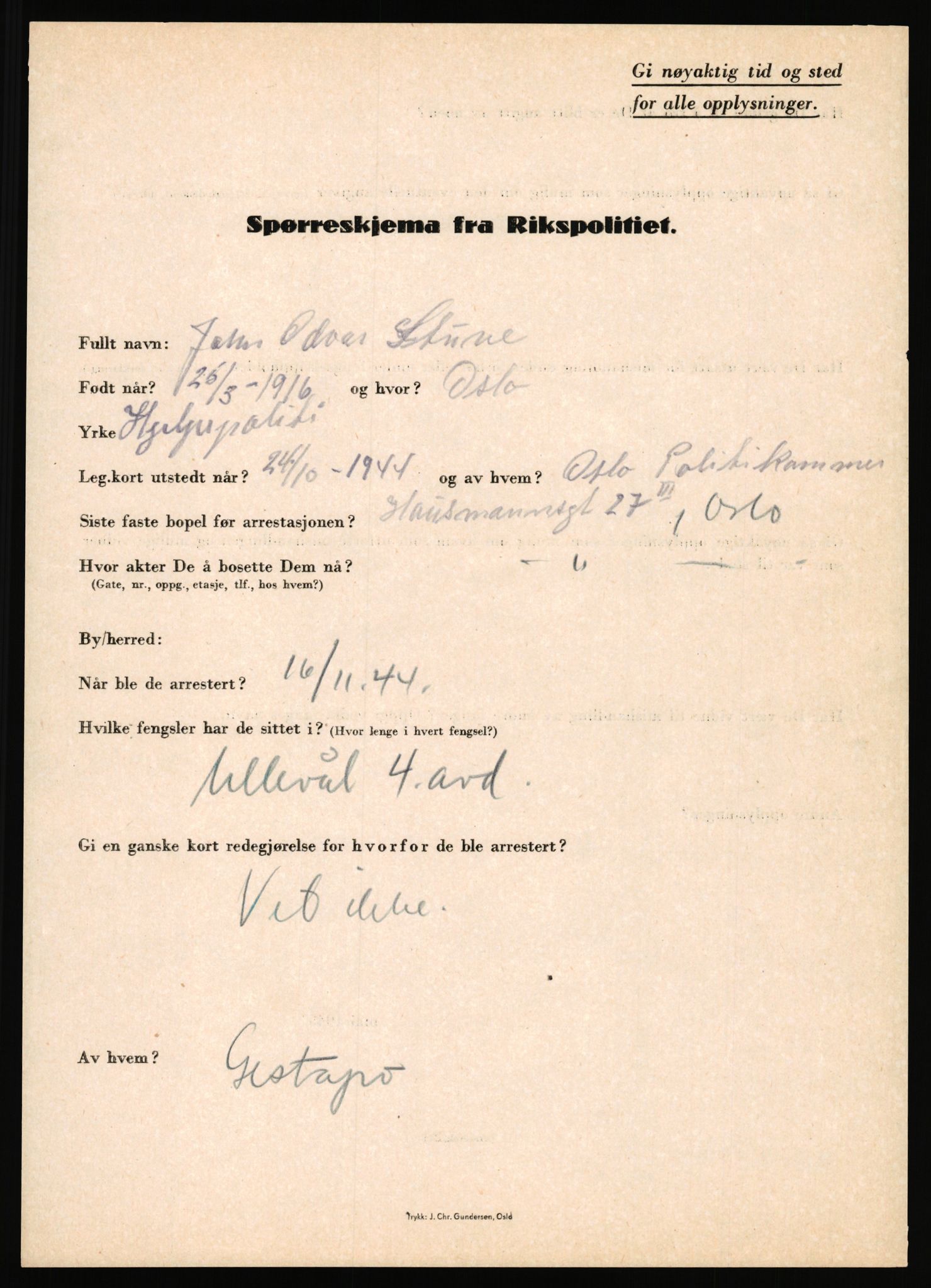 Rikspolitisjefen, AV/RA-S-1560/L/L0016: Sti, Lauritz - Tettum, Karl August, 1940-1945, p. 265