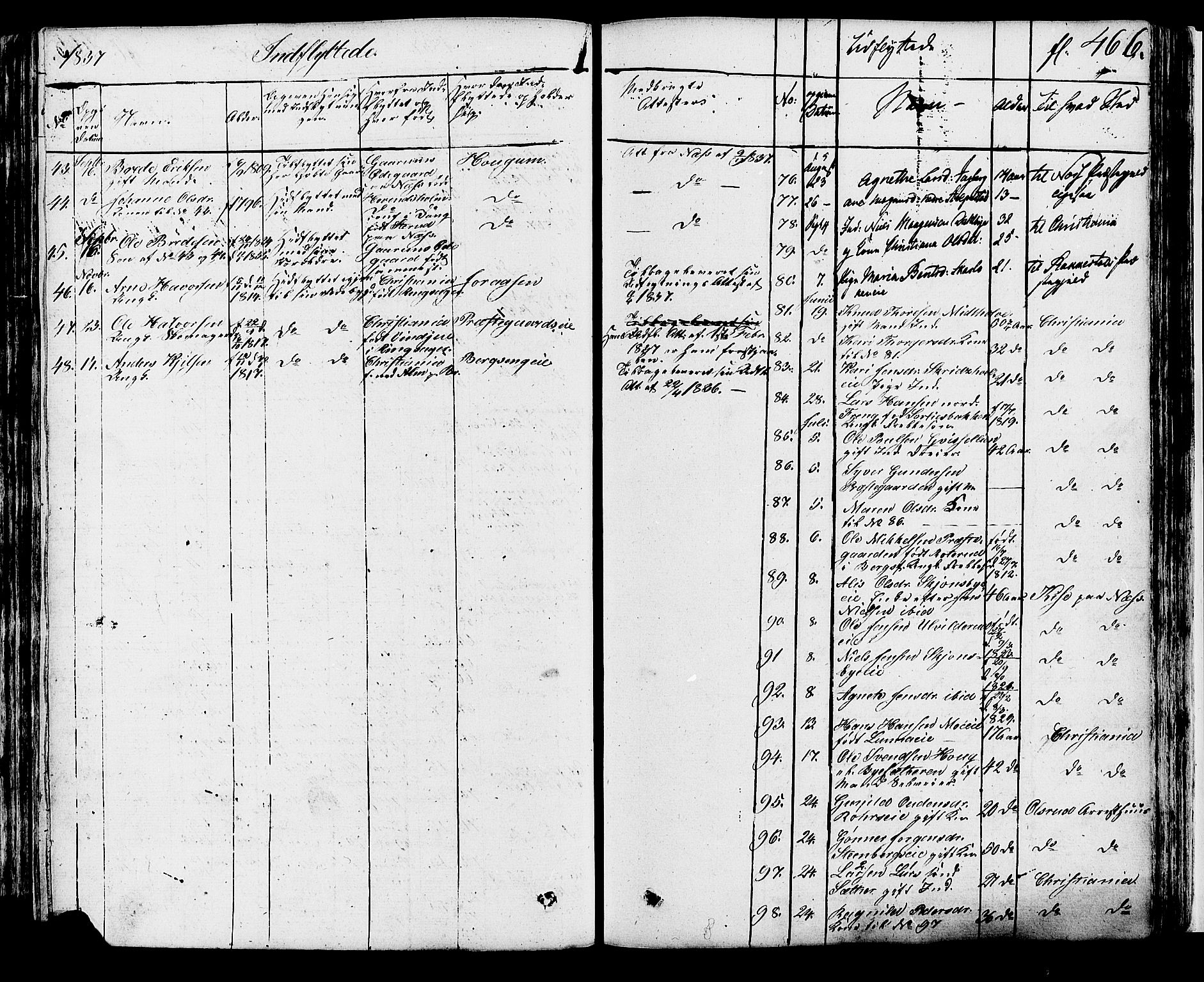 Ringsaker prestekontor, AV/SAH-PREST-014/K/Ka/L0007: Parish register (official) no. 7B, 1826-1837, p. 466