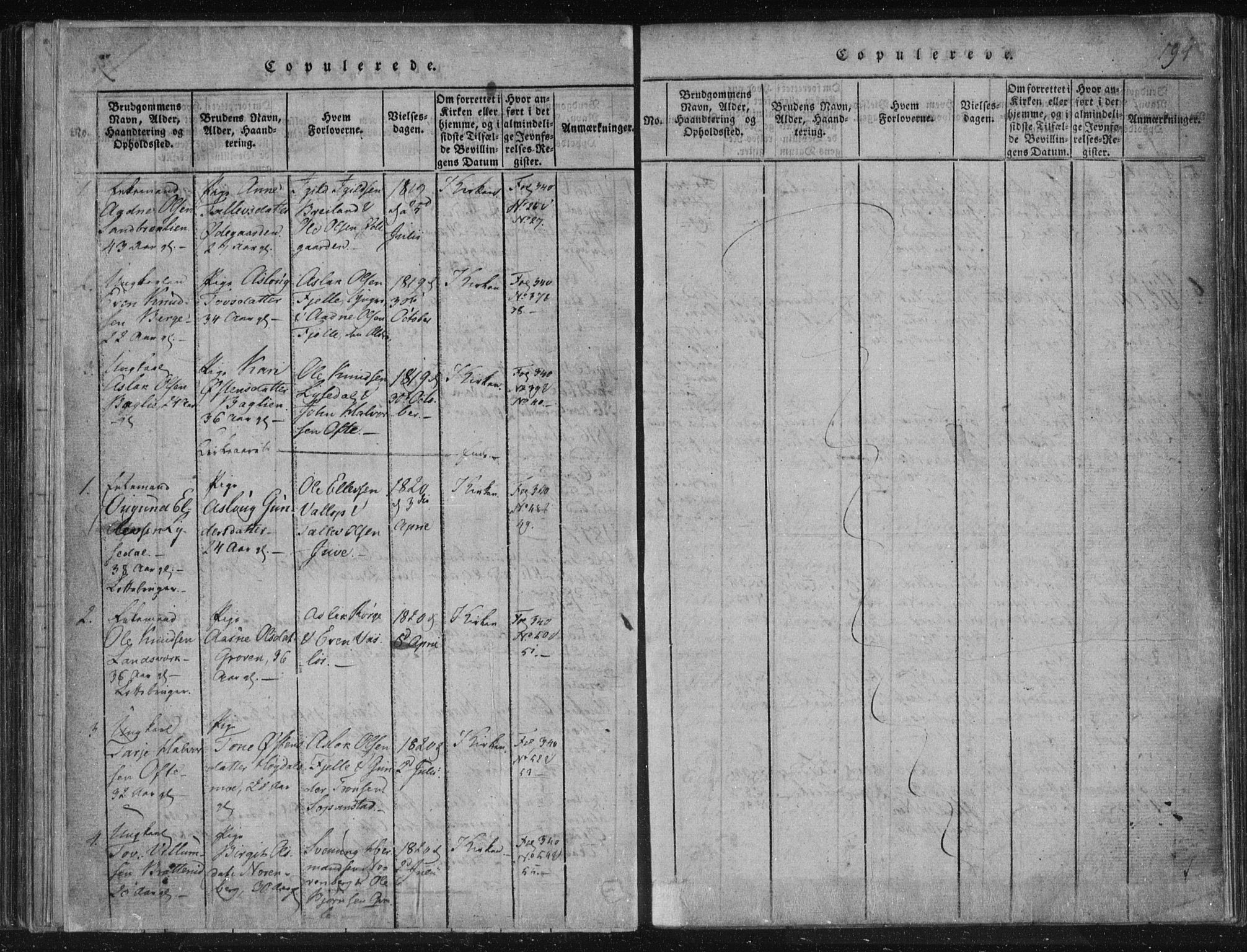 Lårdal kirkebøker, SAKO/A-284/F/Fc/L0001: Parish register (official) no. III 1, 1815-1860, p. 194