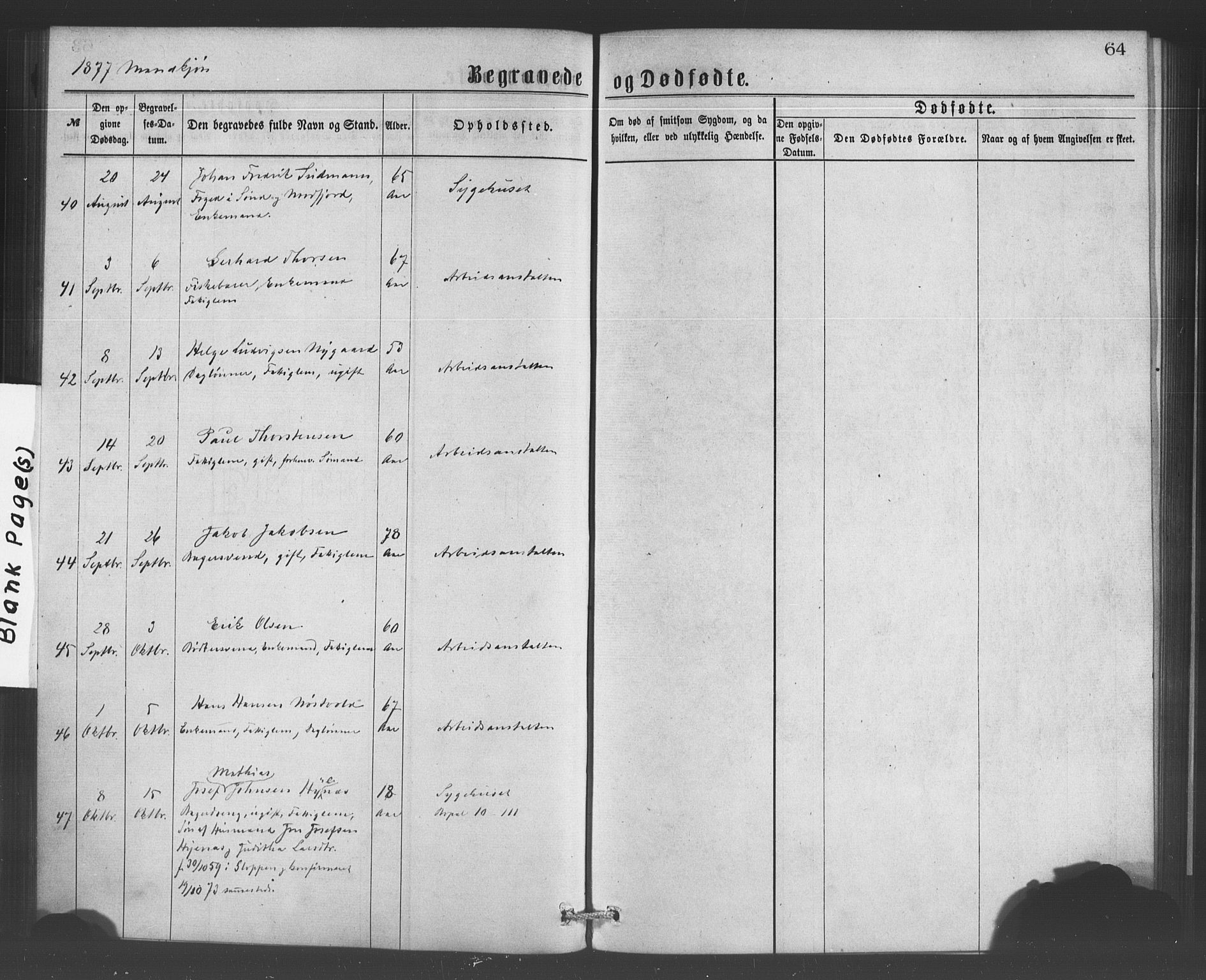 Bergen kommunale pleiehjem - stiftelsespresten, AV/SAB-A-100281: Parish register (official) no. A 1, 1874-1886, p. 63